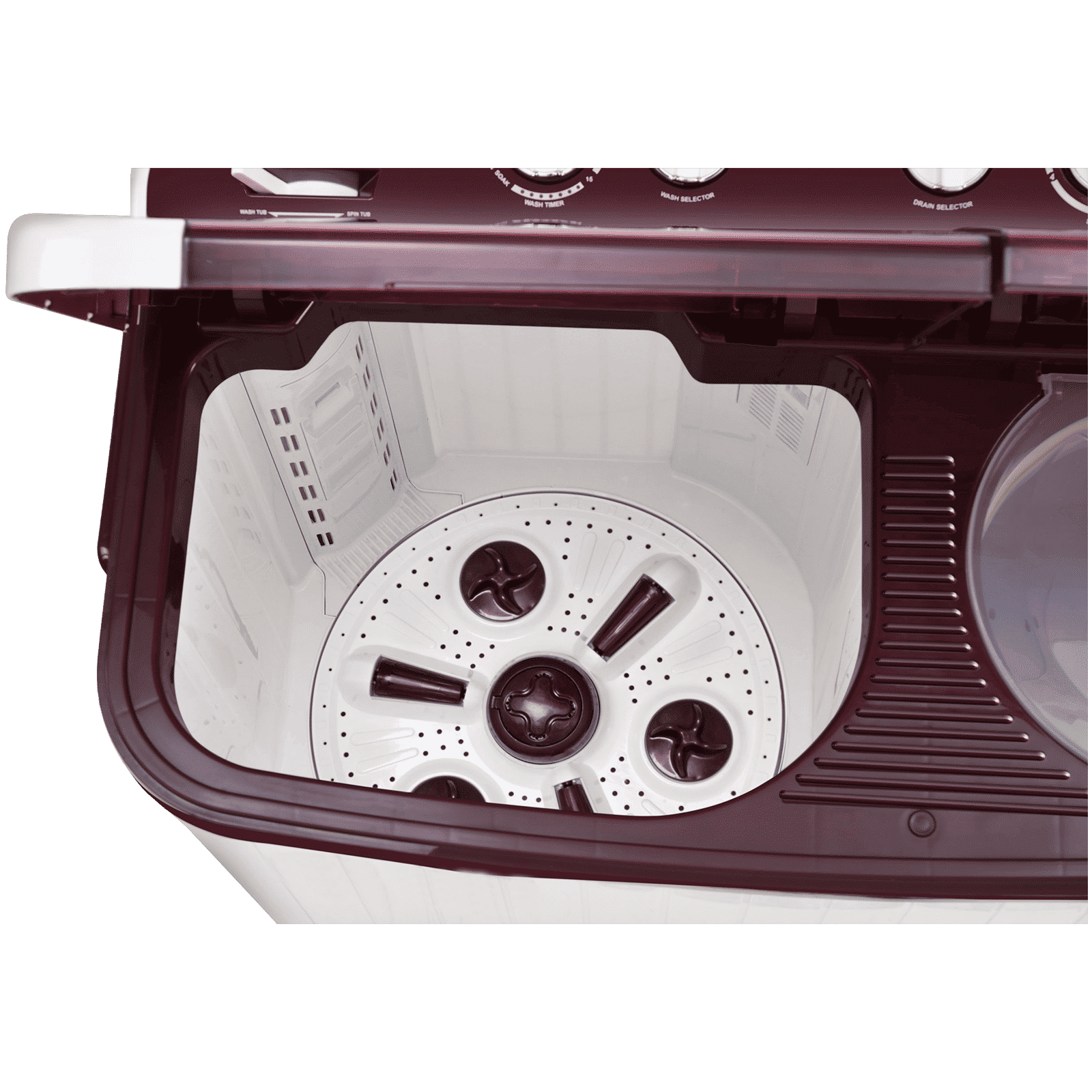 Singer 8.5 kg 5 Star Semi Automatic Washing Machine with Pro Spin Pulsator (Maestroclean SM 8500, White and Maroon)_8