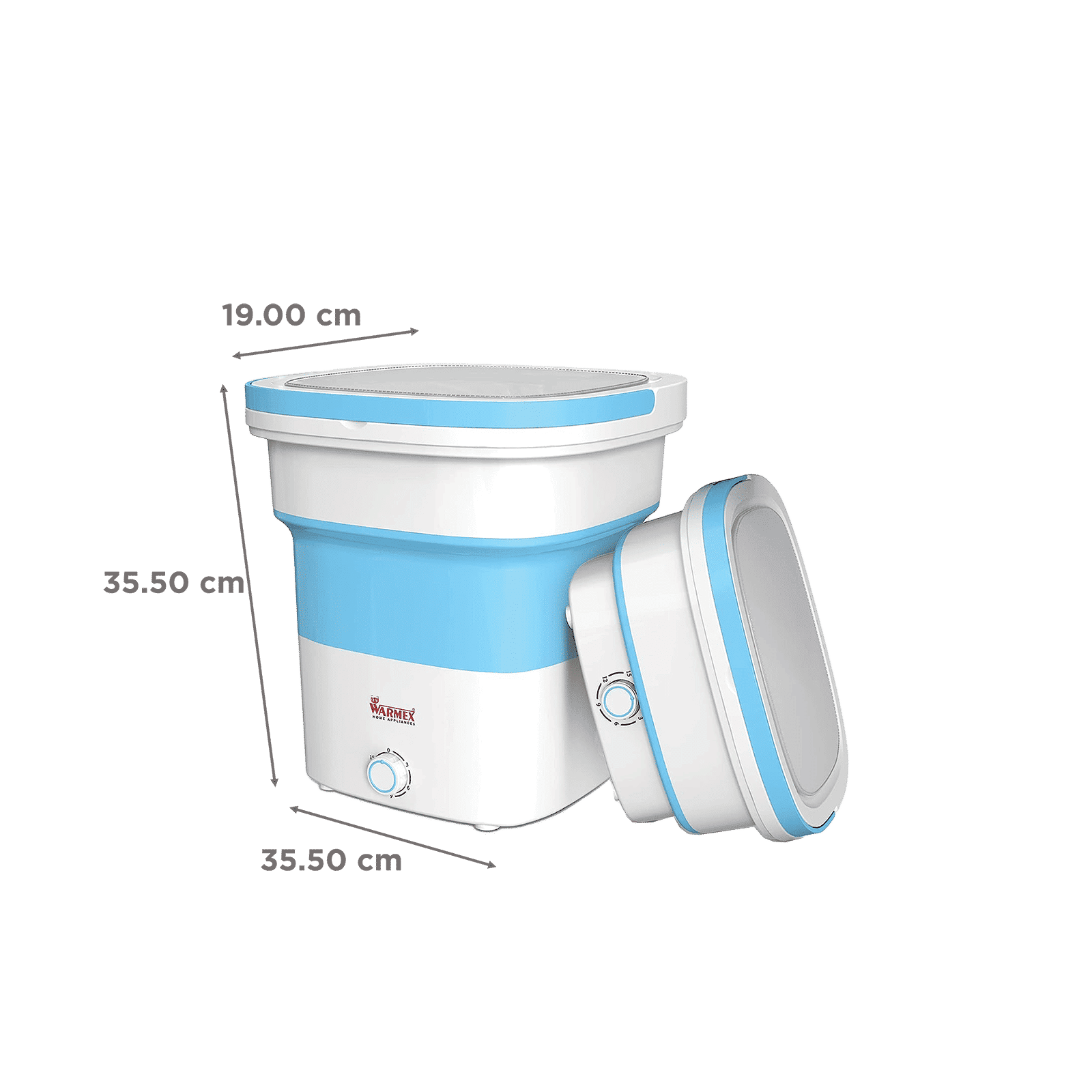 WARMEX 2 Kg/2 Kg Semi-Automatic Top Load Washer Dryer Combo (Foldable, FCW-05, Blue)_3