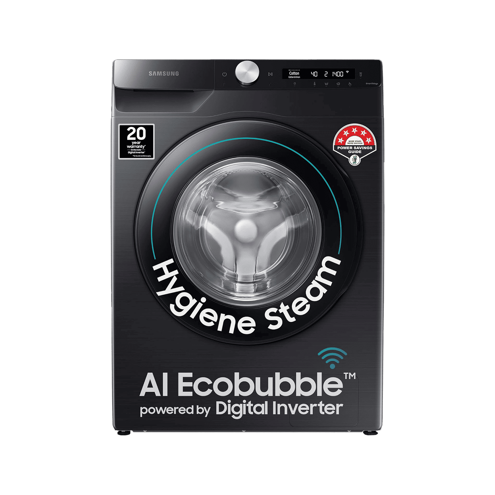 SAMSUNG 12 kg 5 Star Inverter Fully Automatic Front Load Washing Machine (WW12T504DAB/TL, Built-In Heater, Black Caviar) SAMSUNG 12 kg 5 Star Inverter Fully Automatic Front Load Washing Machine (WW12T504DAB/TL, Built-In Heater, Black Caviar)_1