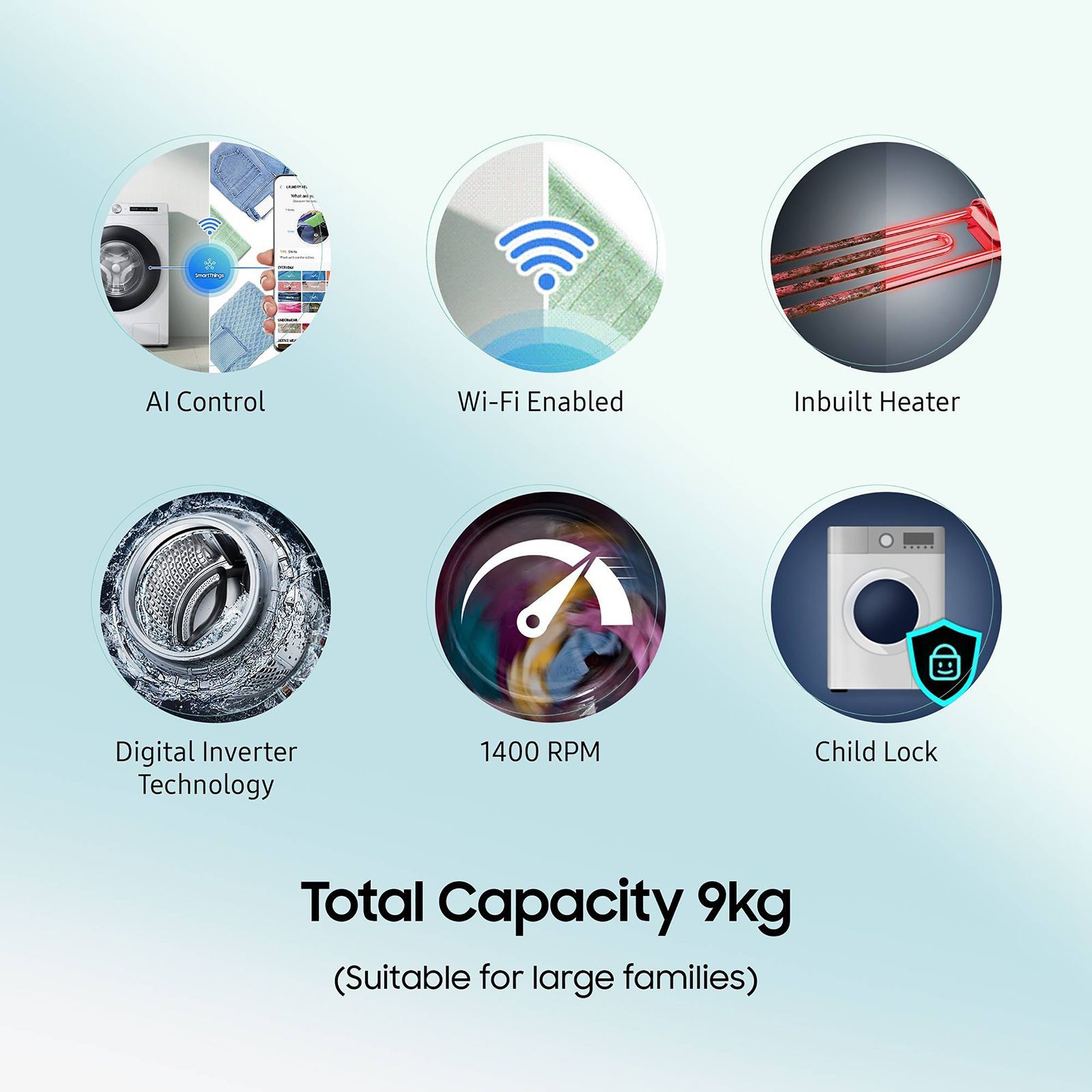 SAMSUNG 12 kg 5 Star Inverter Fully Automatic Front Load Washing Machine (WW12T504DAB/TL, Built-In Heater, Black Caviar) SAMSUNG 12 kg 5 Star Inverter Fully Automatic Front Load Washing Machine (WW12T504DAB/TL, Built-In Heater, Black Caviar)_8