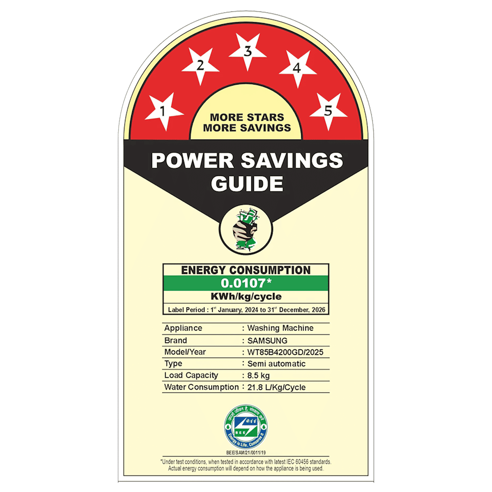 SAMSUNG 8.5 kg 5 Star Semi Automatic Washing Machine with Air Turbo Drying System (WT85B4200GD/TL, Dark Grey)_4