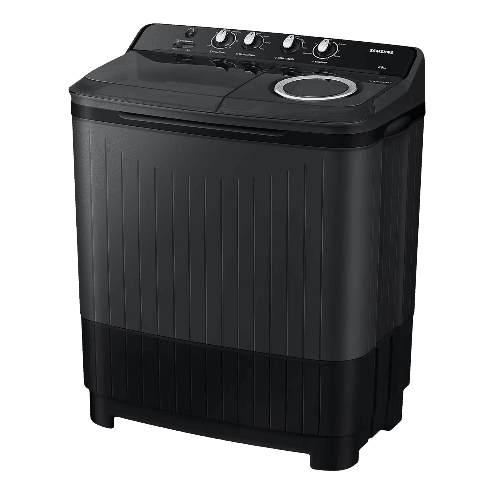 SAMSUNG 8.5 kg 5 Star Semi Automatic Washing Machine with Air Turbo Drying System (WT85B4200GD/TL, Dark Grey)_6