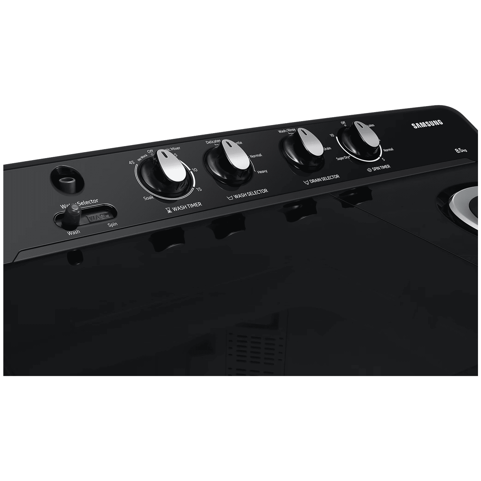 SAMSUNG 8.5 kg 5 Star Semi Automatic Washing Machine with Air Turbo Drying System (WT85B4200GD/TL, Dark Grey)_8