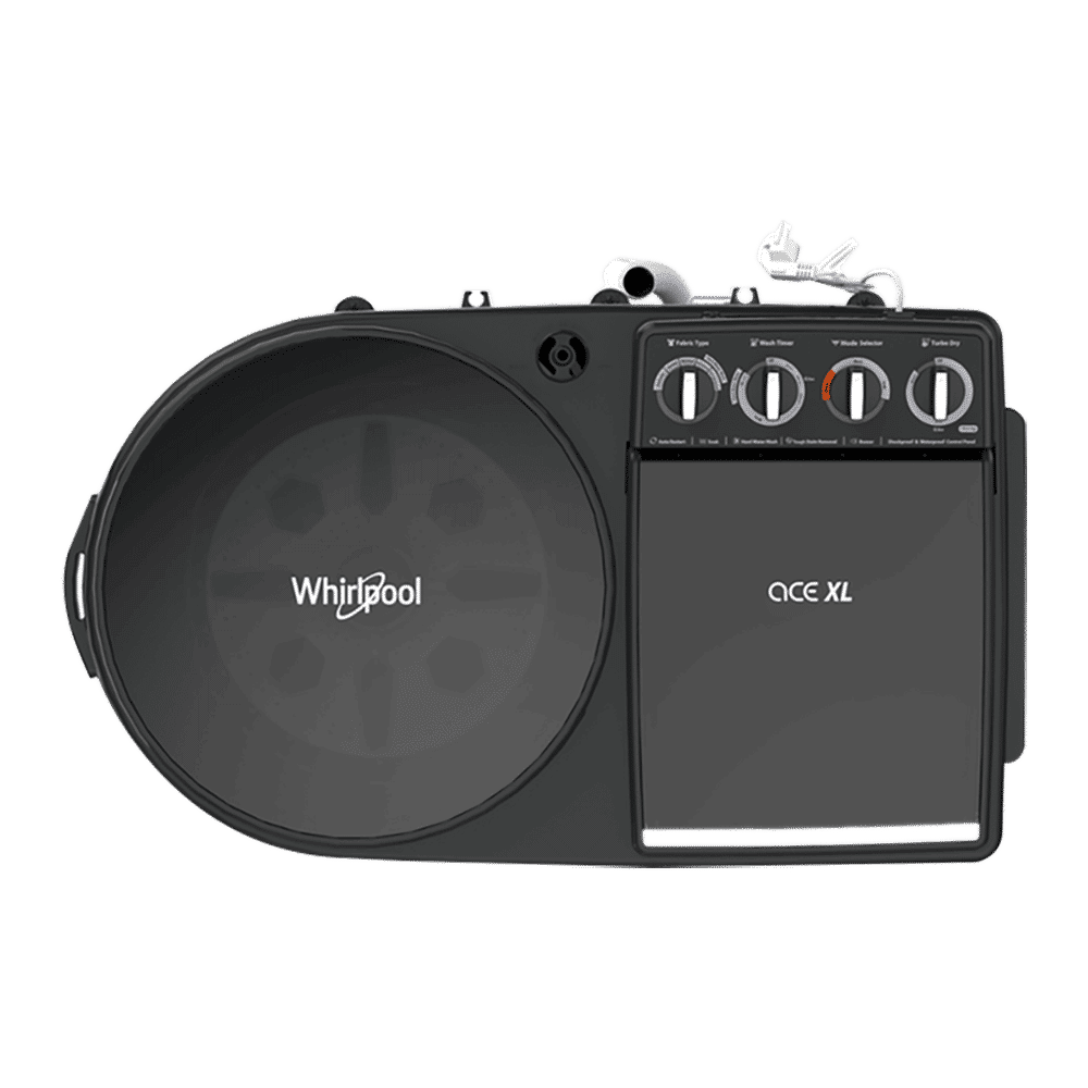 Whirlpool 10kg 5 Star Semi Automatic Twin Load Washer Dryer with 3D Lint Filter (ACE XL, 30277, Graphite Grey) Whirlpool 10kg 5 Star Semi Automatic Twin Load Washer Dryer with 3D Lint Filter (ACE XL, 30277, Graphite Grey)_18