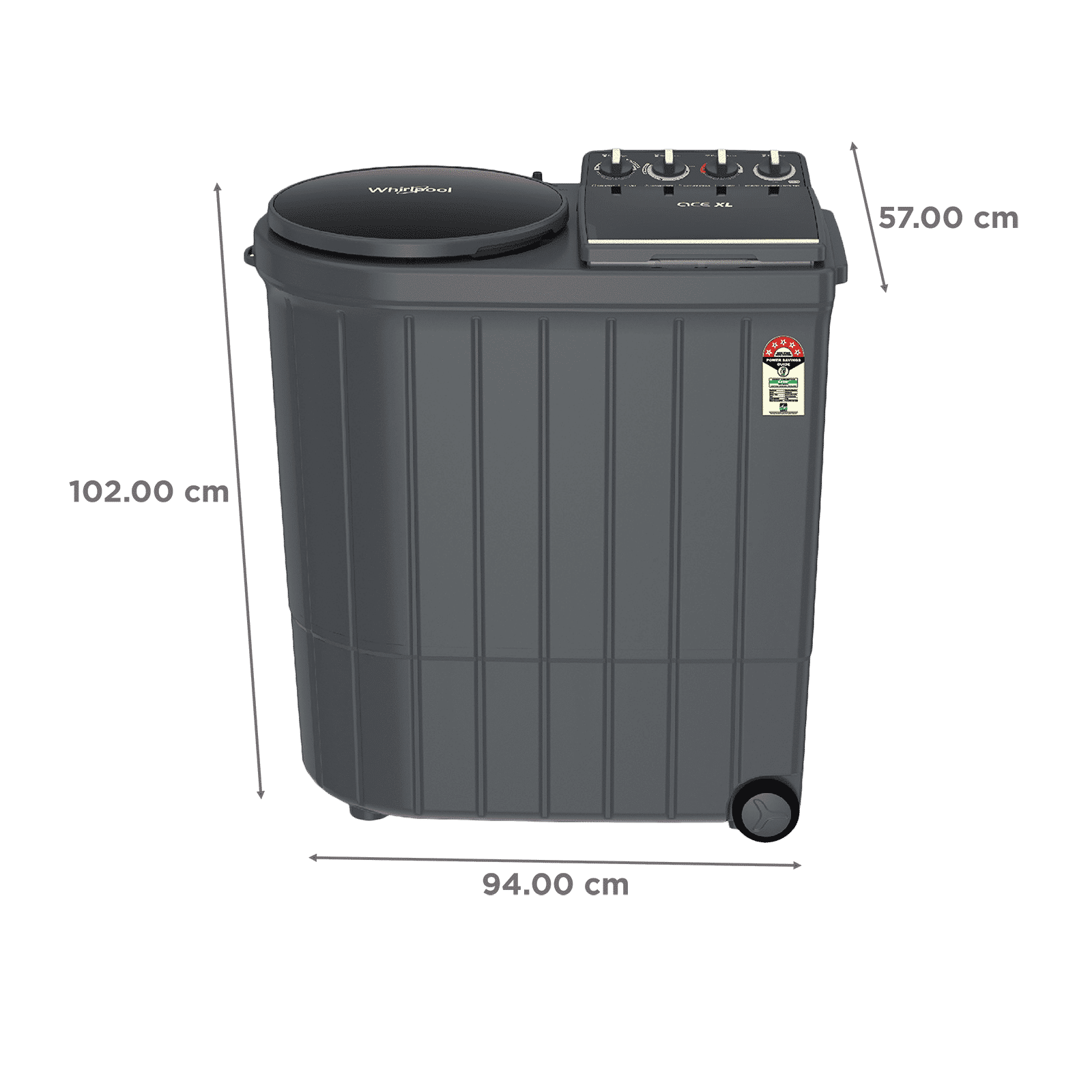 Whirlpool 10kg 5 Star Semi Automatic Twin Load Washer Dryer with 3D Lint Filter (ACE XL, 30277, Graphite Grey) Whirlpool 10kg 5 Star Semi Automatic Twin Load Washer Dryer with 3D Lint Filter (ACE XL, 30277, Graphite Grey)_3