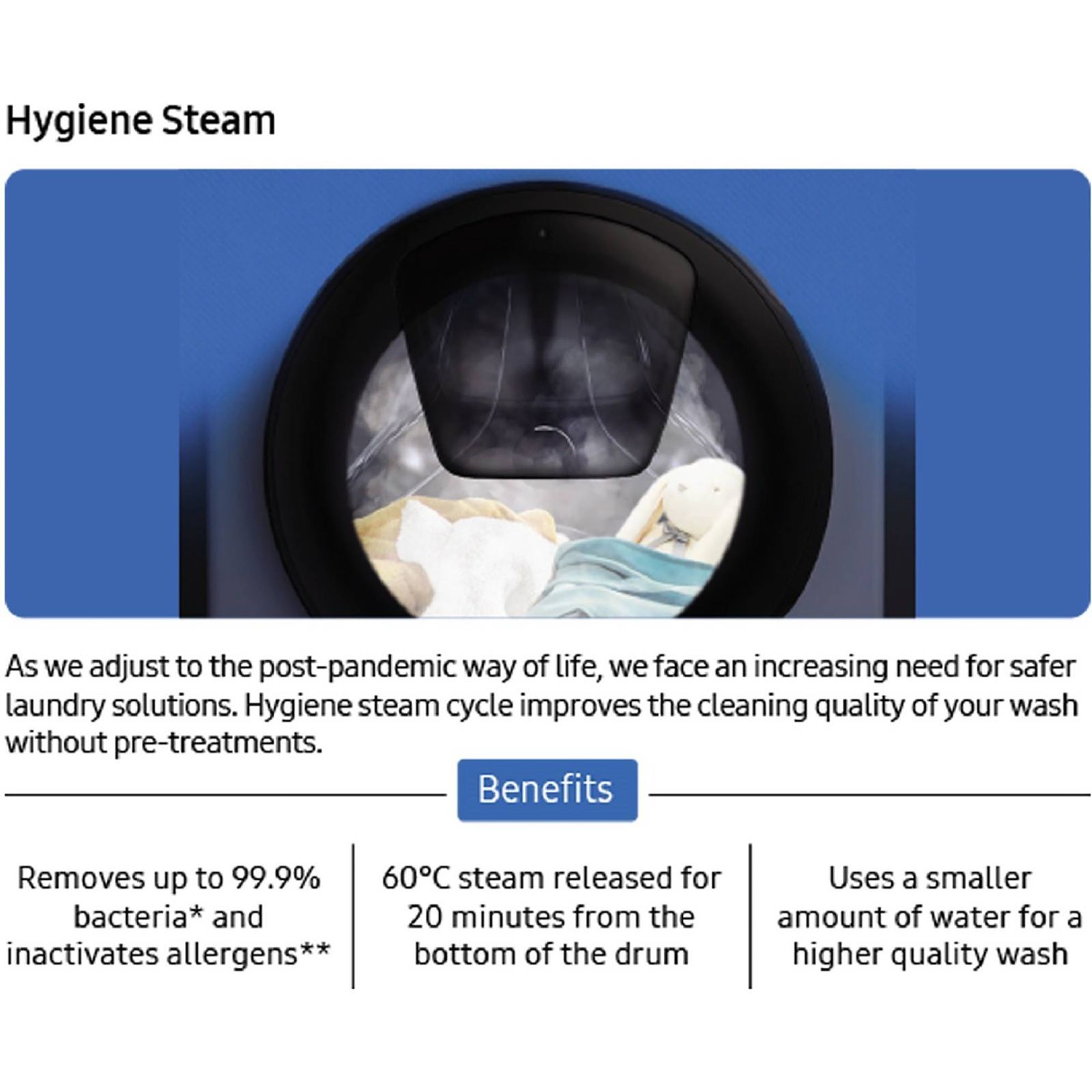 SAMSUNG 9 kg 5 Star Inverter Fully Automatic Front Load Washing Machine (WW90T4040CX1TL, Hygiene Steam, Inox)_15