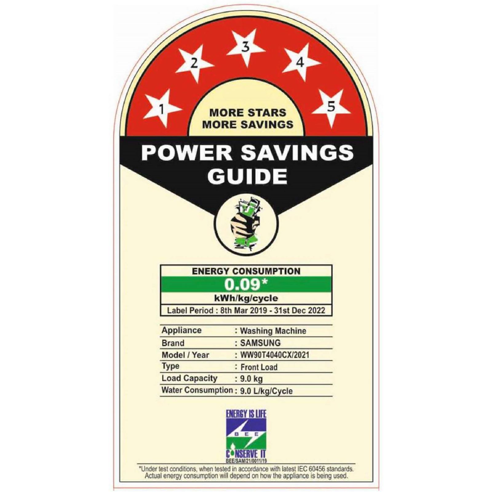 SAMSUNG 9 kg 5 Star Inverter Fully Automatic Front Load Washing Machine (WW90T4040CX1TL, Hygiene Steam, Inox)_16