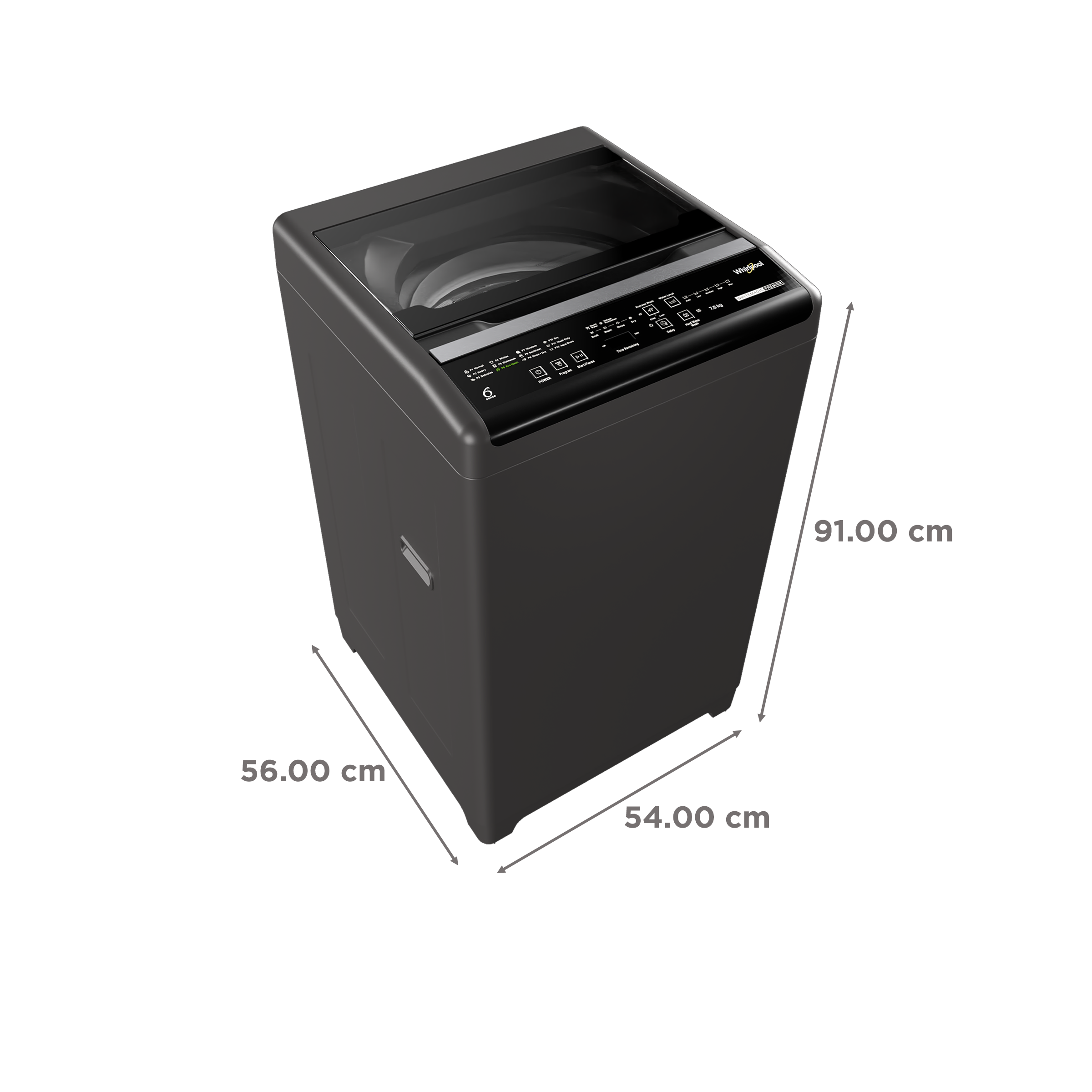 Whirlpool 7.5 kg Fully Automatic Top Load Washing Machine (WhiteMagic Premier, 31599, Spiro Wash Action, Grey) Whirlpool 7.5 kg Fully Automatic Top Load Washing Machine (WhiteMagic Premier, 31599, Spiro Wash Action, Grey)_3