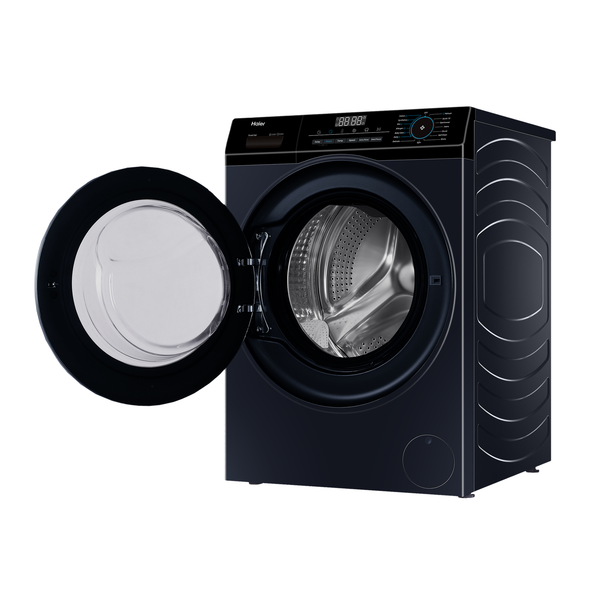 Haier 7 kg 5 Star Inverter Fully Automatic Front Load Washing Machine (HW70-IM12929BKU1, Anti Bacterial Technology, Black)_7