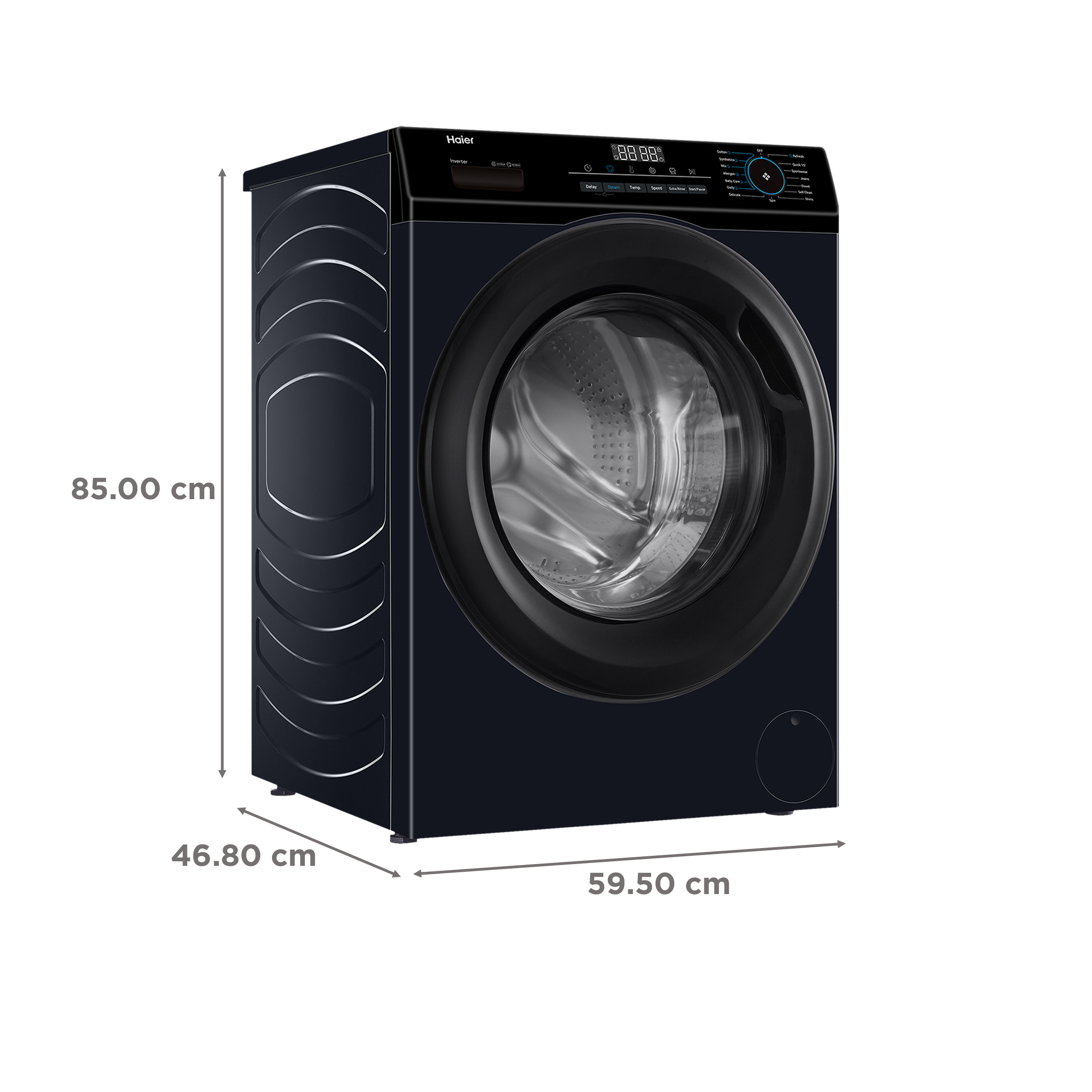 Haier 7 kg 5 Star Inverter Fully Automatic Front Load Washing Machine (HW70-IM12929BKU1, Anti Bacterial Technology, Black)_3