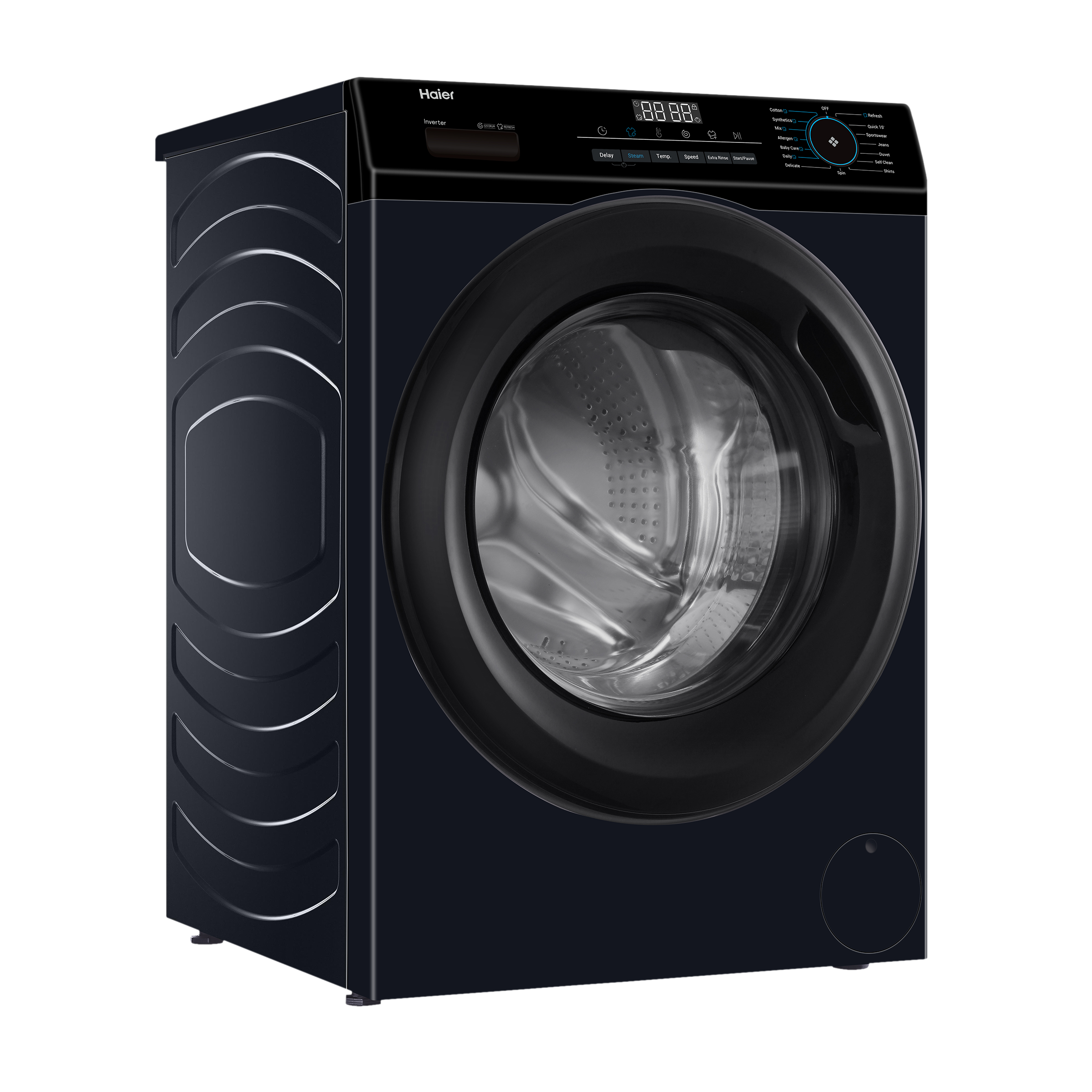 Haier 7 kg 5 Star Inverter Fully Automatic Front Load Washing Machine (HW70-IM12929BKU1, Anti Bacterial Technology, Black)_5