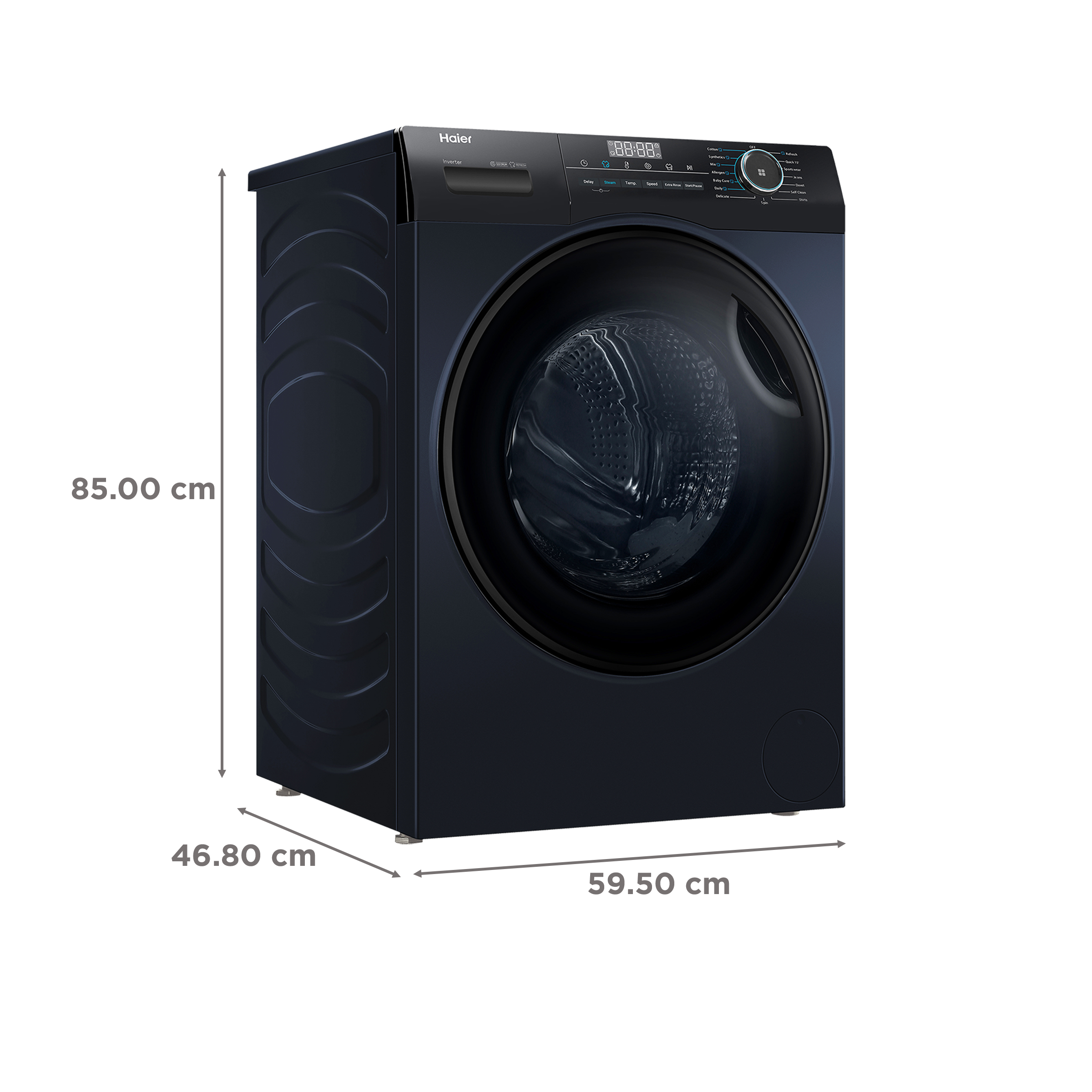 Haier 8 kg 5 Star Inverter Fully Automatic Front Load Washing Machine (HW80-IM12929CBK, Anti Bacterial Technology, Black)_3