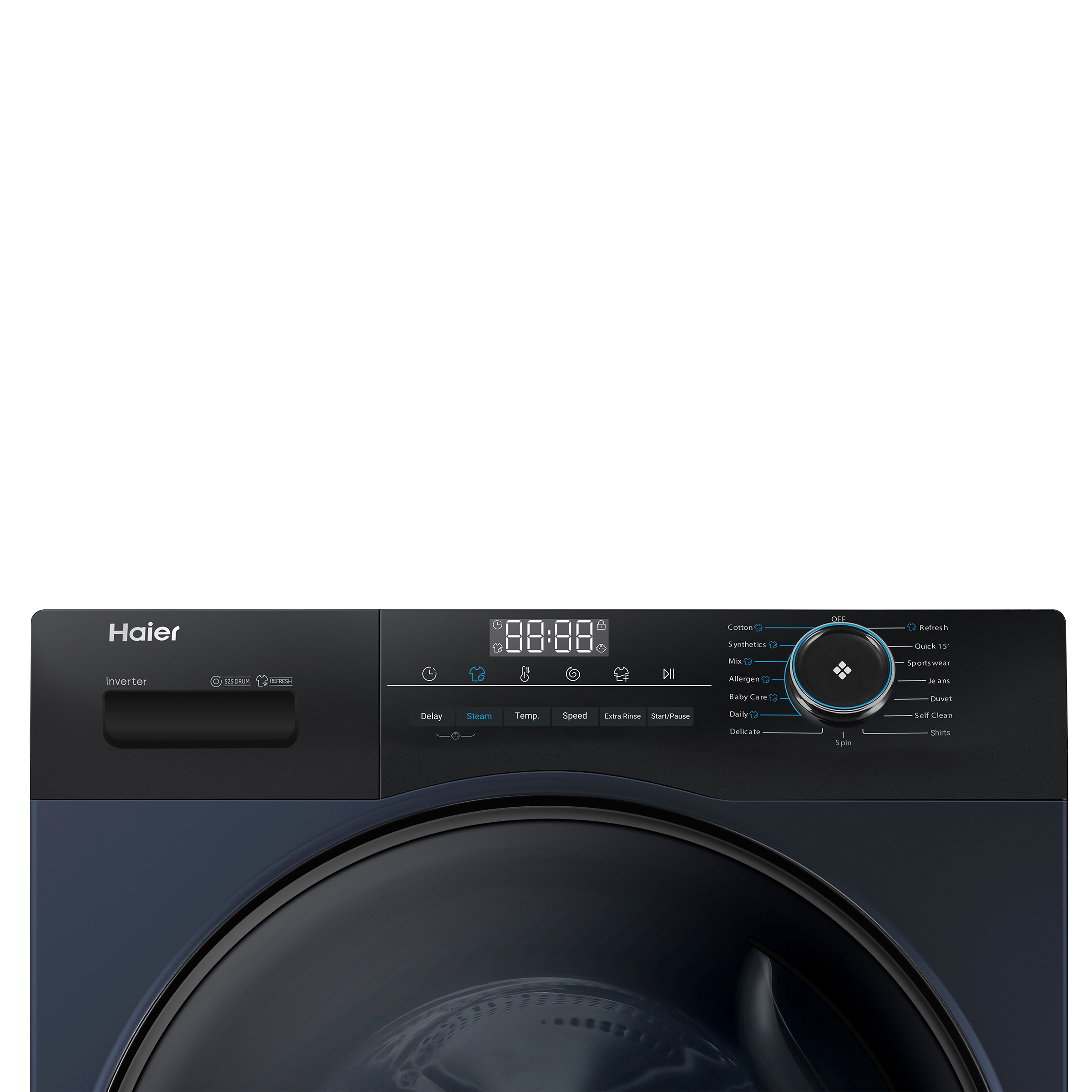 Haier 8 kg 5 Star Inverter Fully Automatic Front Load Washing Machine (HW80-IM12929CBK, Anti Bacterial Technology, Black)_4