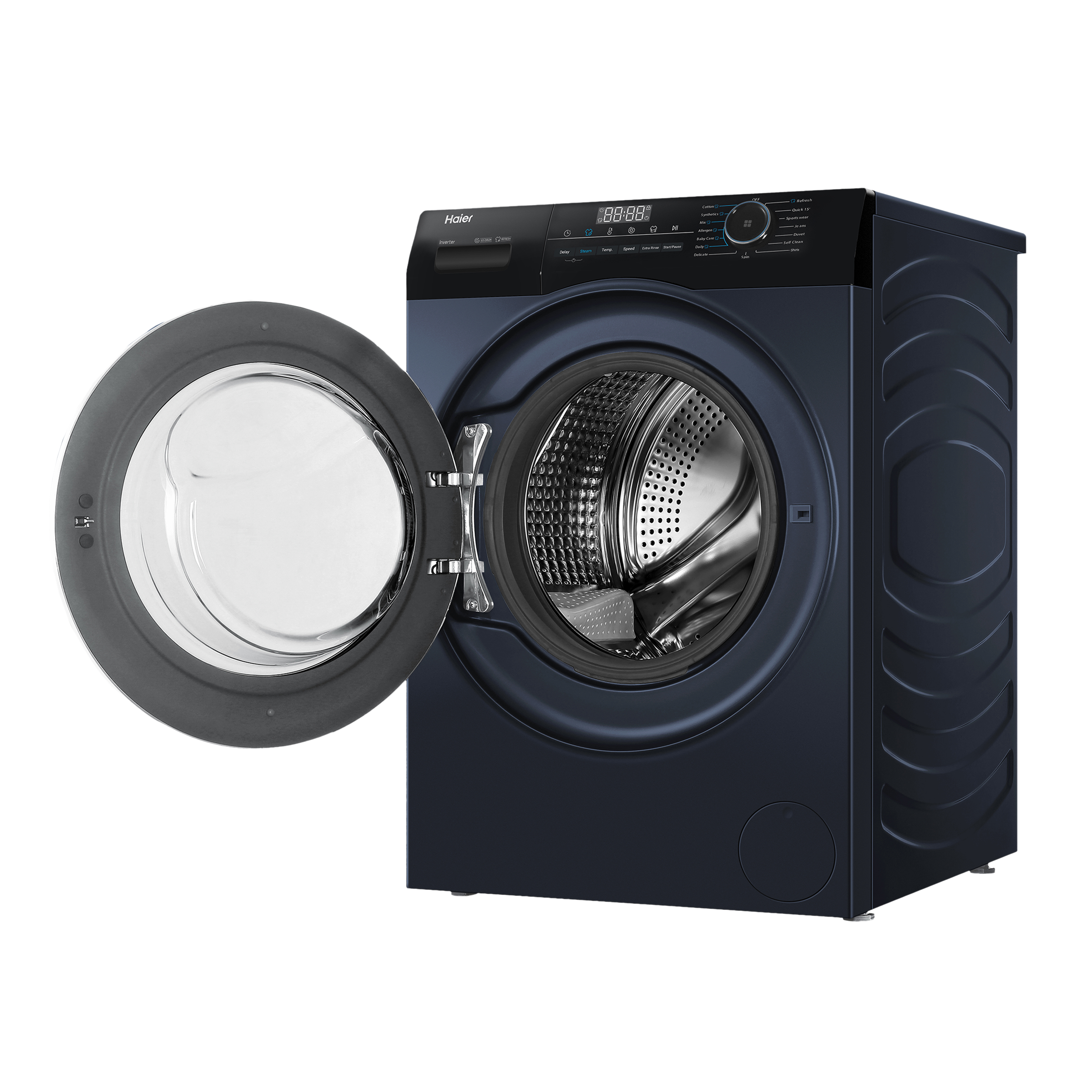 Haier 8 kg 5 Star Inverter Fully Automatic Front Load Washing Machine (HW80-IM12929CBK, Anti Bacterial Technology, Black)_7