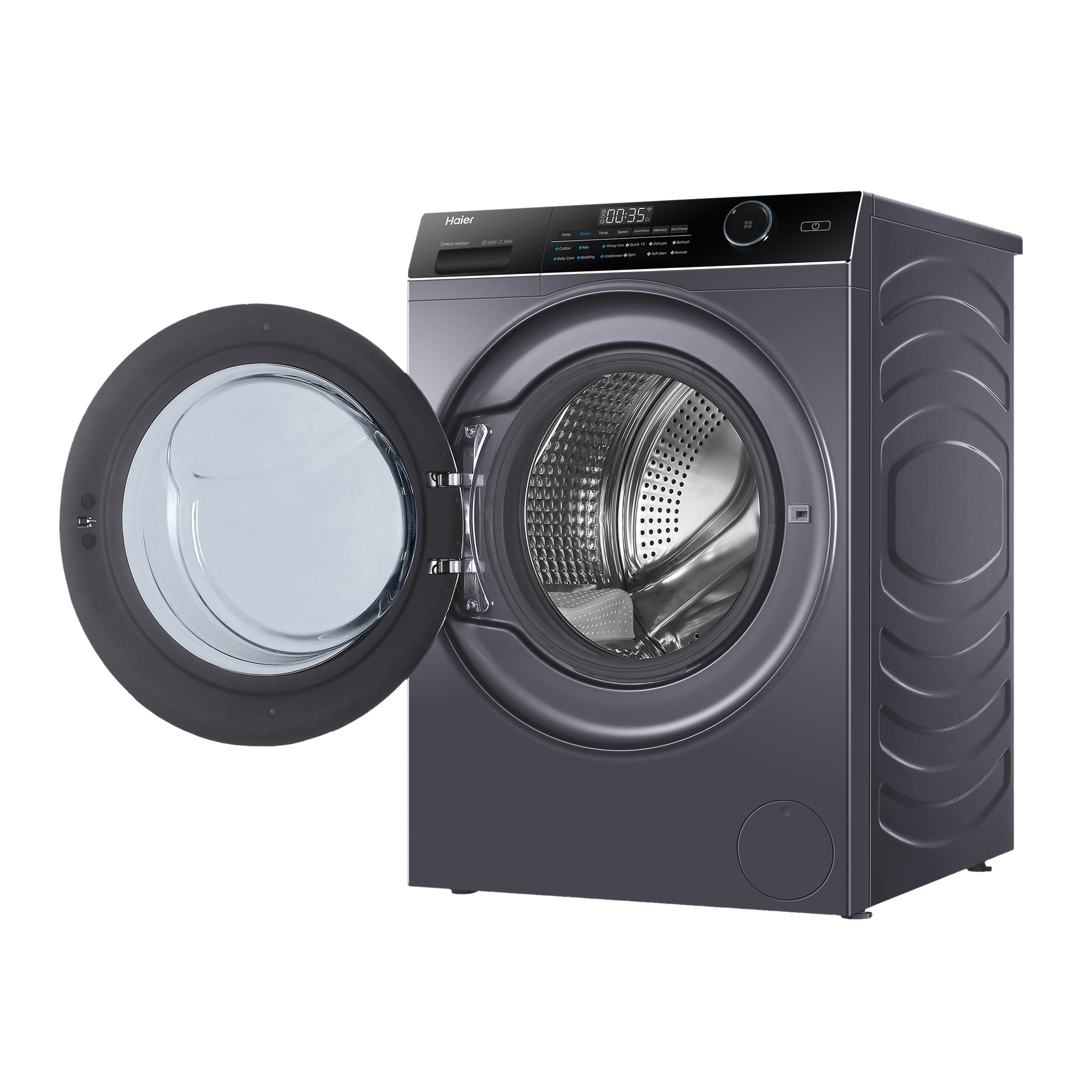 Haier 8 kg Fully Automatic Front Load Washing Machine (HW80-DM14959CS6U1, Direct Motion Motor, Starry Silver)_7