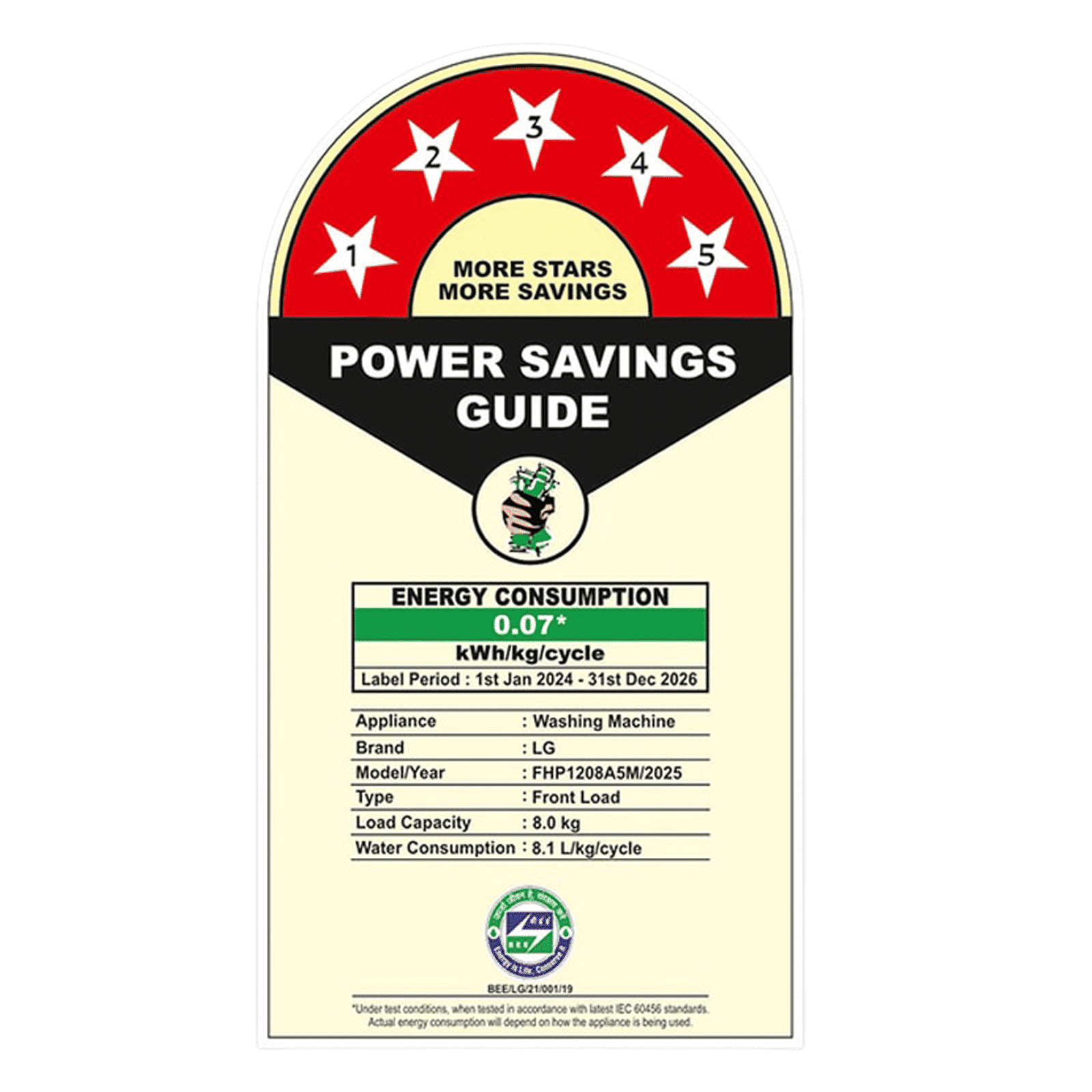 LG 8 Kg 5 Star Inverter Fully Automatic Front Load Washing Machine (FHP1208A5M.AMBQEIL, In-built Heater, Middle Black)_4