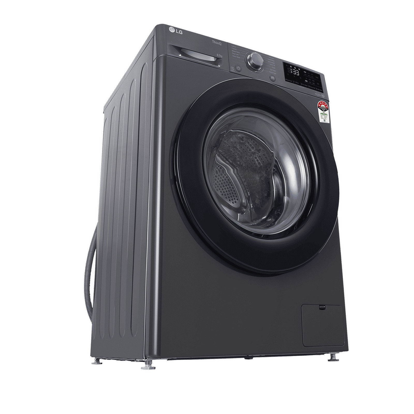 LG 6.5 Kg 5 Star Fully Automatic Front Load Washing Machine (FHV1265Z2M.ABMQEIL, Steam Wash, Middle Black)_9