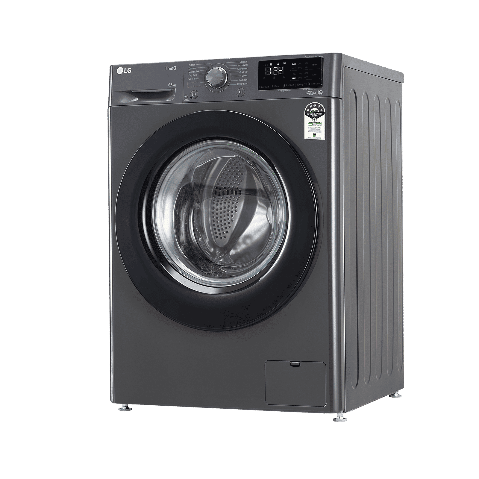 LG 6.5 Kg 5 Star Fully Automatic Front Load Washing Machine (FHV1265Z2M.ABMQEIL, Steam Wash, Middle Black)_5