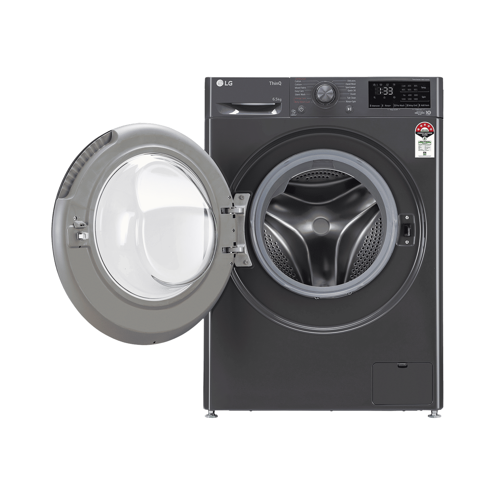 LG 6.5 Kg 5 Star Fully Automatic Front Load Washing Machine (FHV1265Z2M.ABMQEIL, Steam Wash, Middle Black)_6