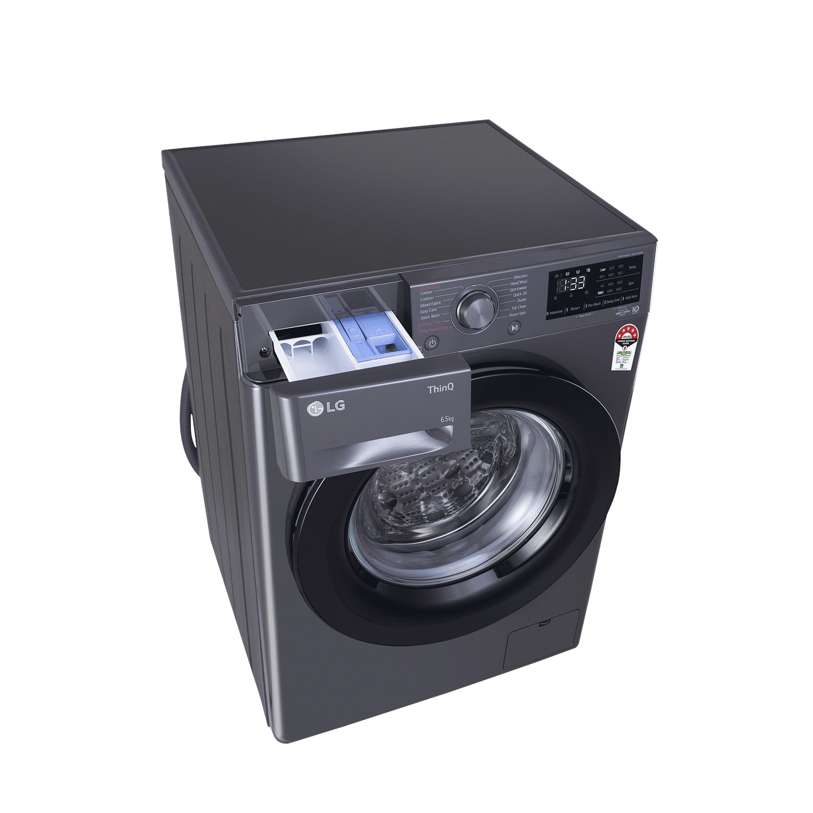 LG 6.5 Kg 5 Star Fully Automatic Front Load Washing Machine (FHV1265Z2M.ABMQEIL, Steam Wash, Middle Black)_7