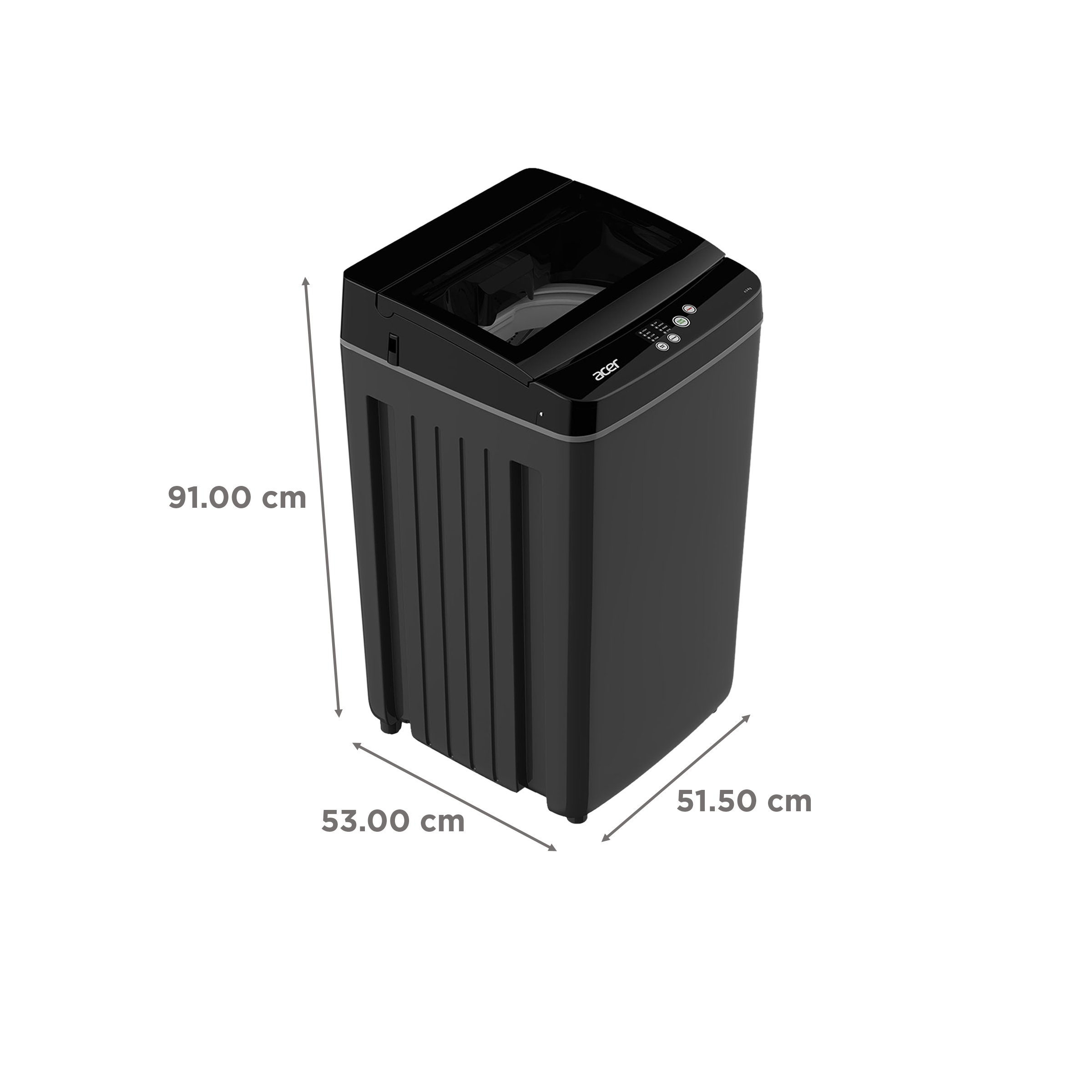 acer 6.5 kg 5 Star Fully Automatic Top Load Washing Machine (Halo Wash, AR65FATLP0GT, AiSense, Grey)_3