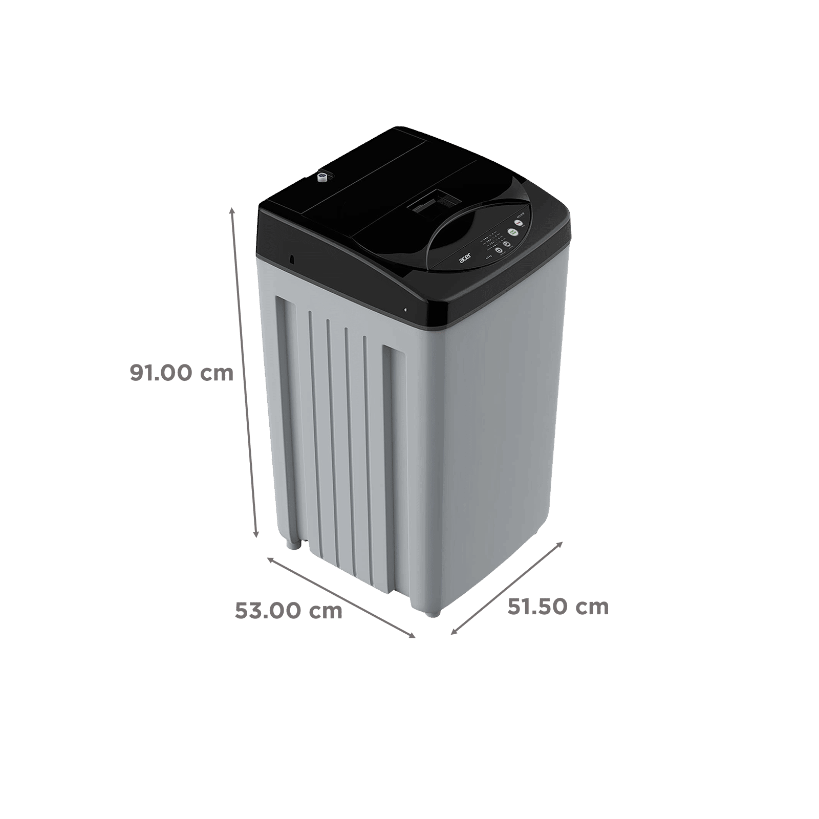 acer 6.5 kg 5 Star Fully Automatic Top Load Washing Machine (Quad Wash, AR65FATLP0EC, AiSense, Grey)_3