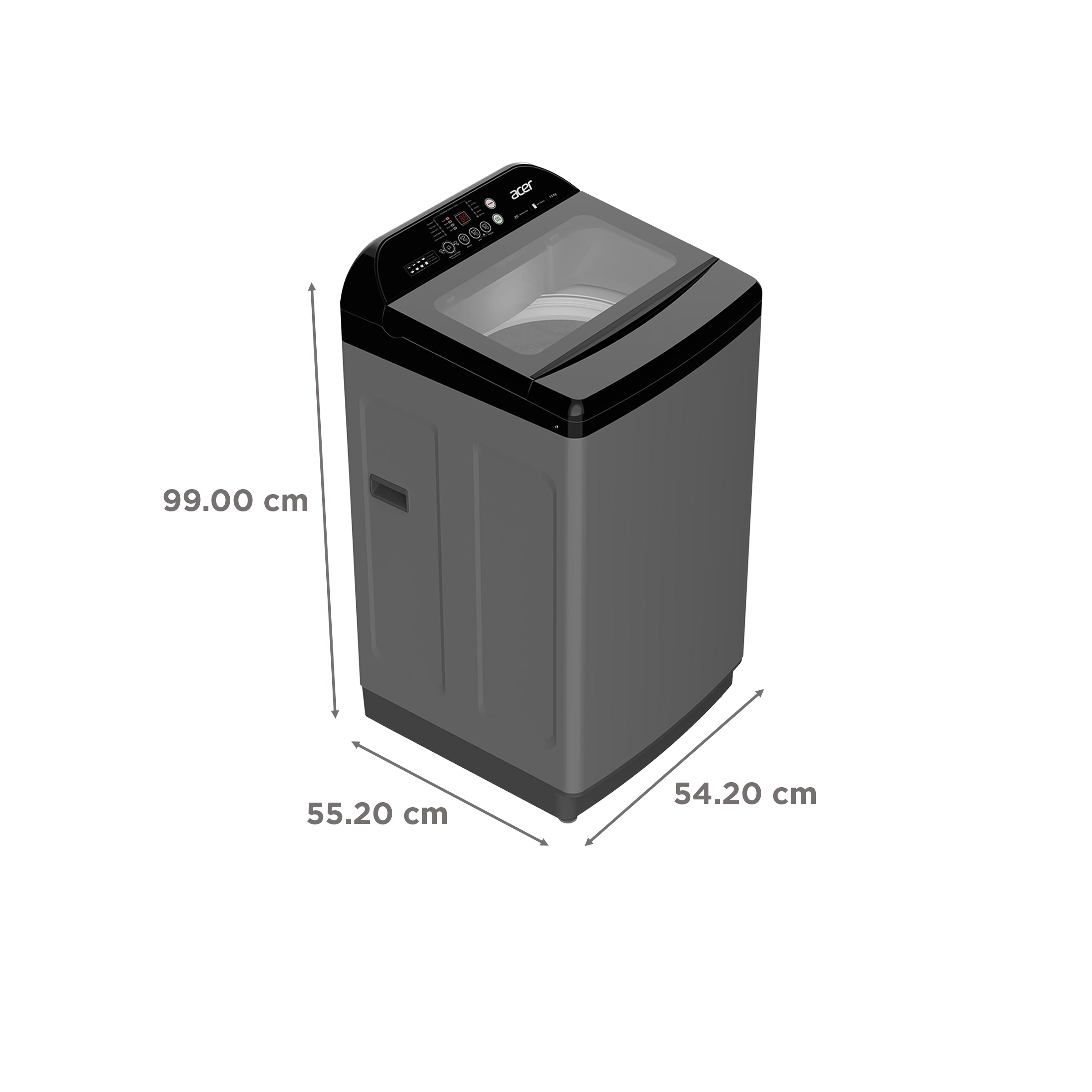 acer 7 kg 5 Star Fully Automatic Top Load Washing Machine (Quad Wash, AR70FATLP1EC, AiSense, Grey)_3