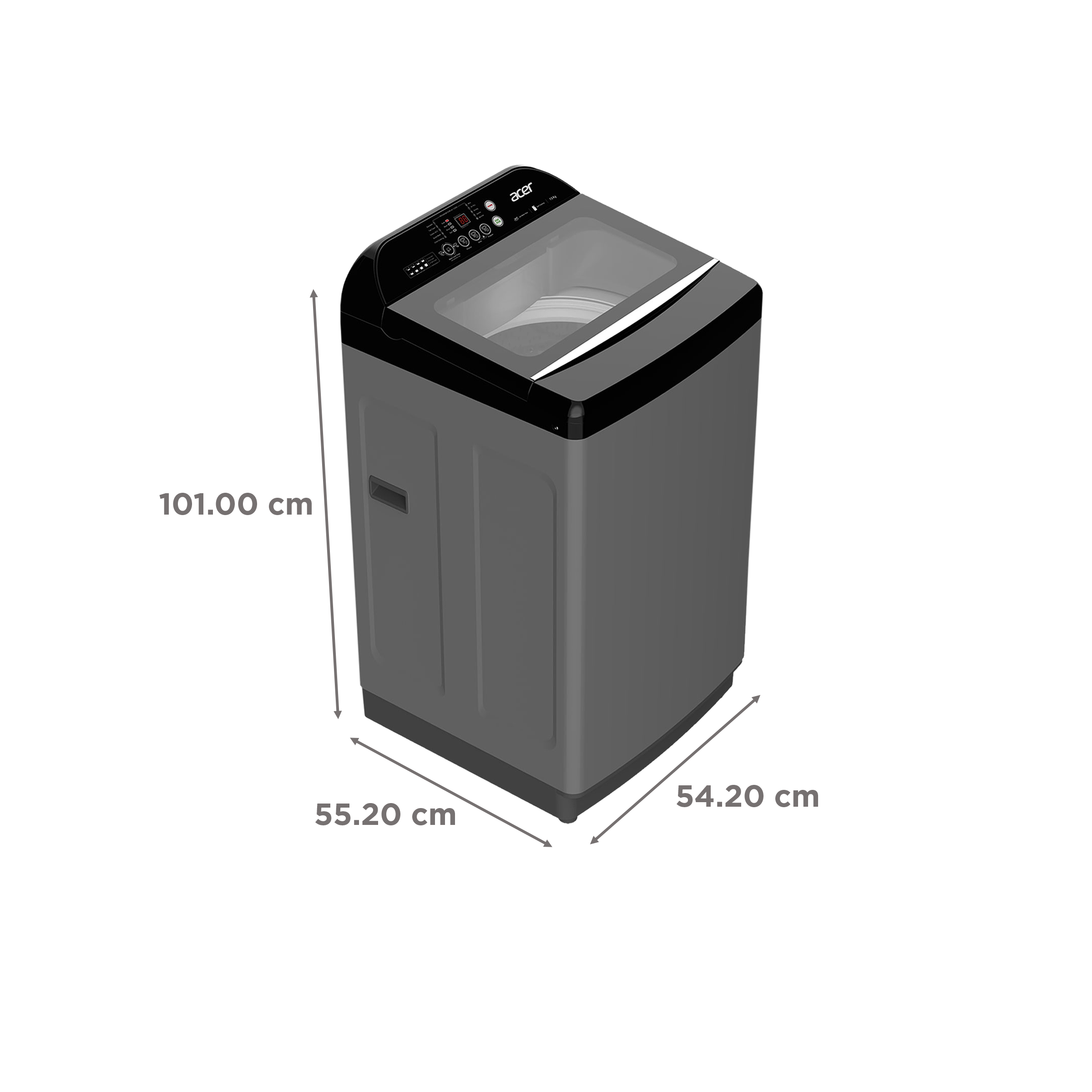 acer 7.5 kg 5 Star Fully Automatic Top Load Washing Machine (Halo Wash, AR75FATLP1GT, AiSense, Grey) acer 7.5 kg 5 Star Fully Automatic Top Load Washing Machine (Halo Wash, AR75FATLP1GT, AiSense, Grey)_3