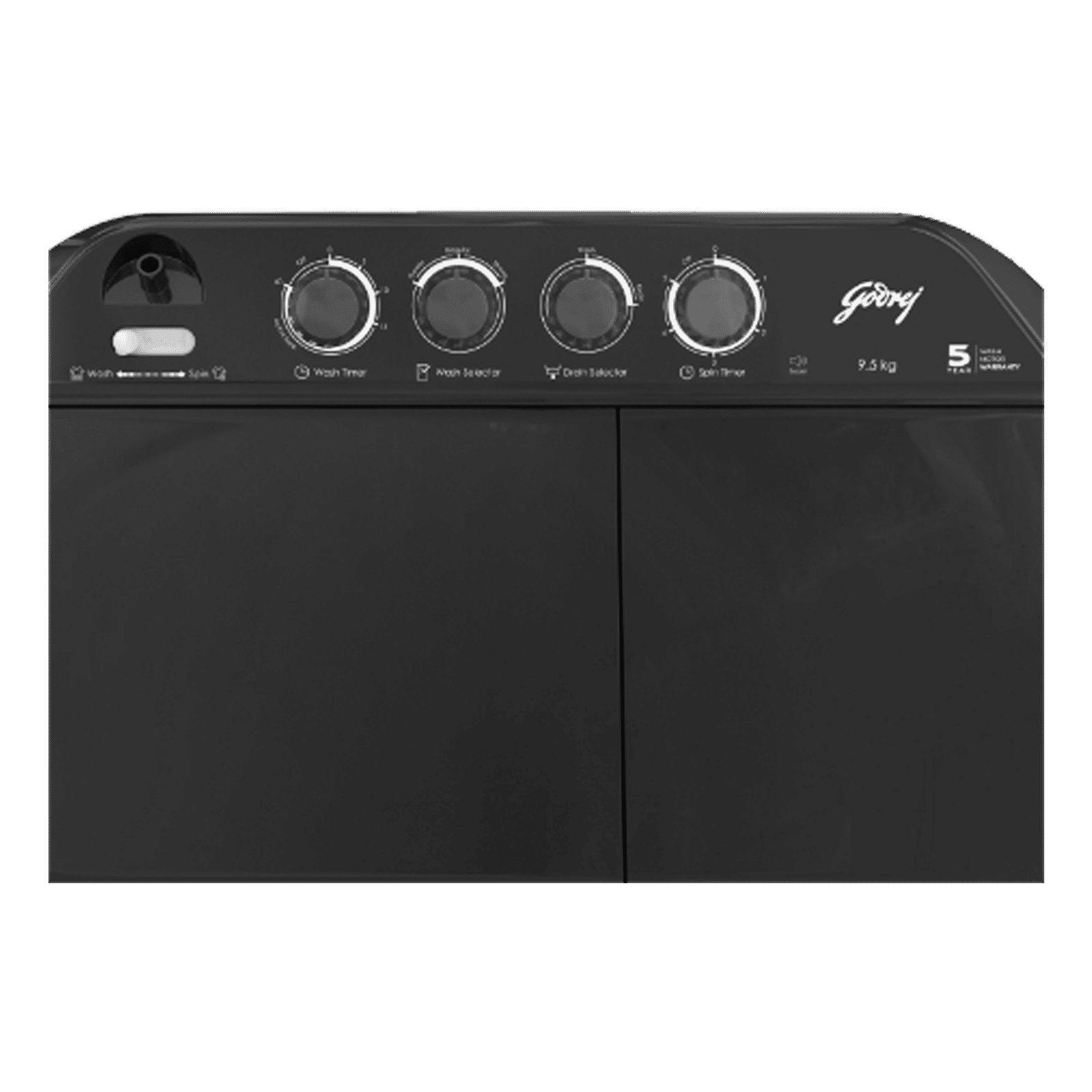 Godrej 9.5 kg 5 Star Semi Automatic Washing Machine with Turbo 6 Technology (EdgePro, Graphite Grey) Godrej 9.5 kg 5 Star Semi Automatic Washing Machine with Turbo 6 Technology (EdgePro, Graphite Grey)_4