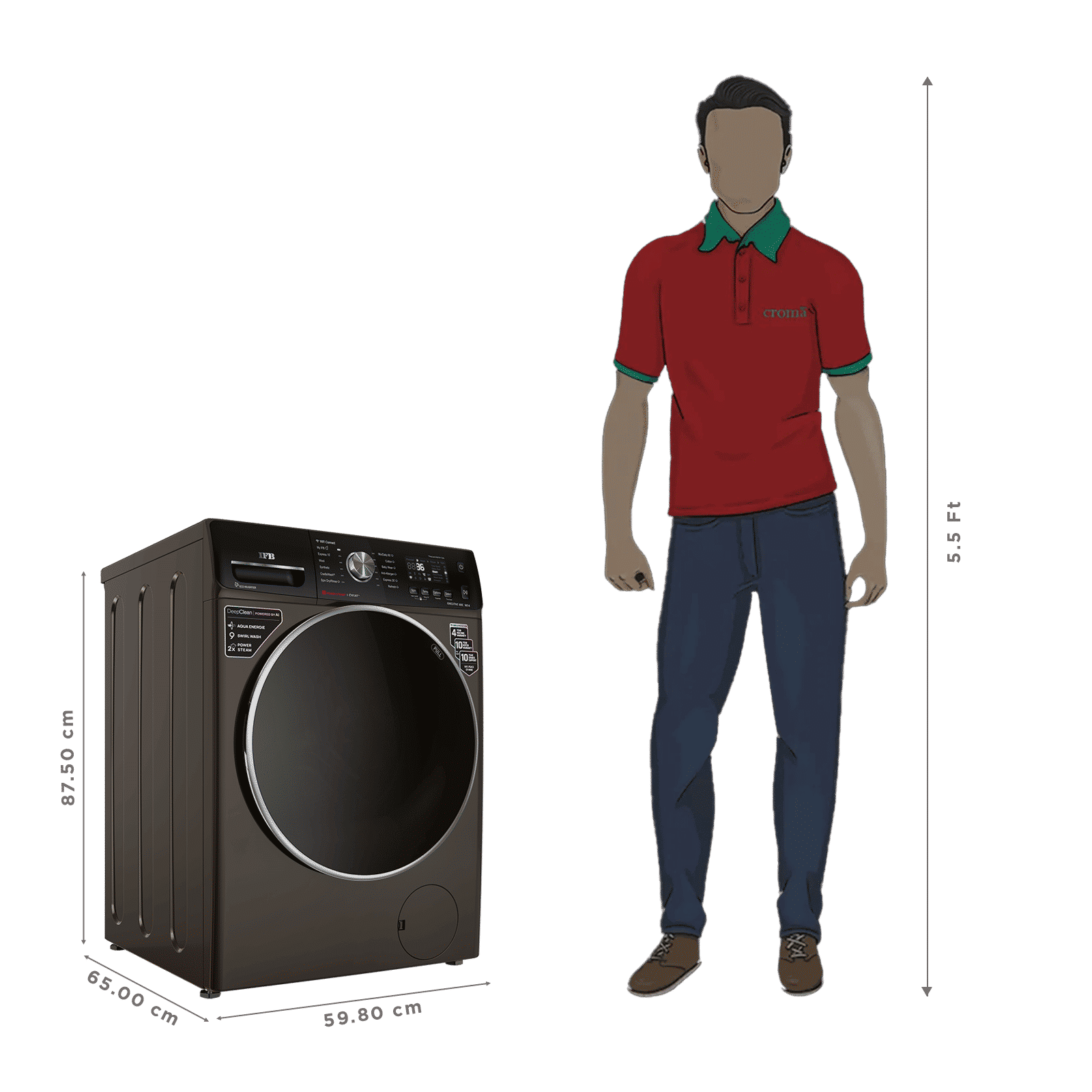 IFB 9 kg 5 Star Inverter Fully Automatic Front Load Washing Machine (Executive MXC, Voice Enabled, Mocha)_3