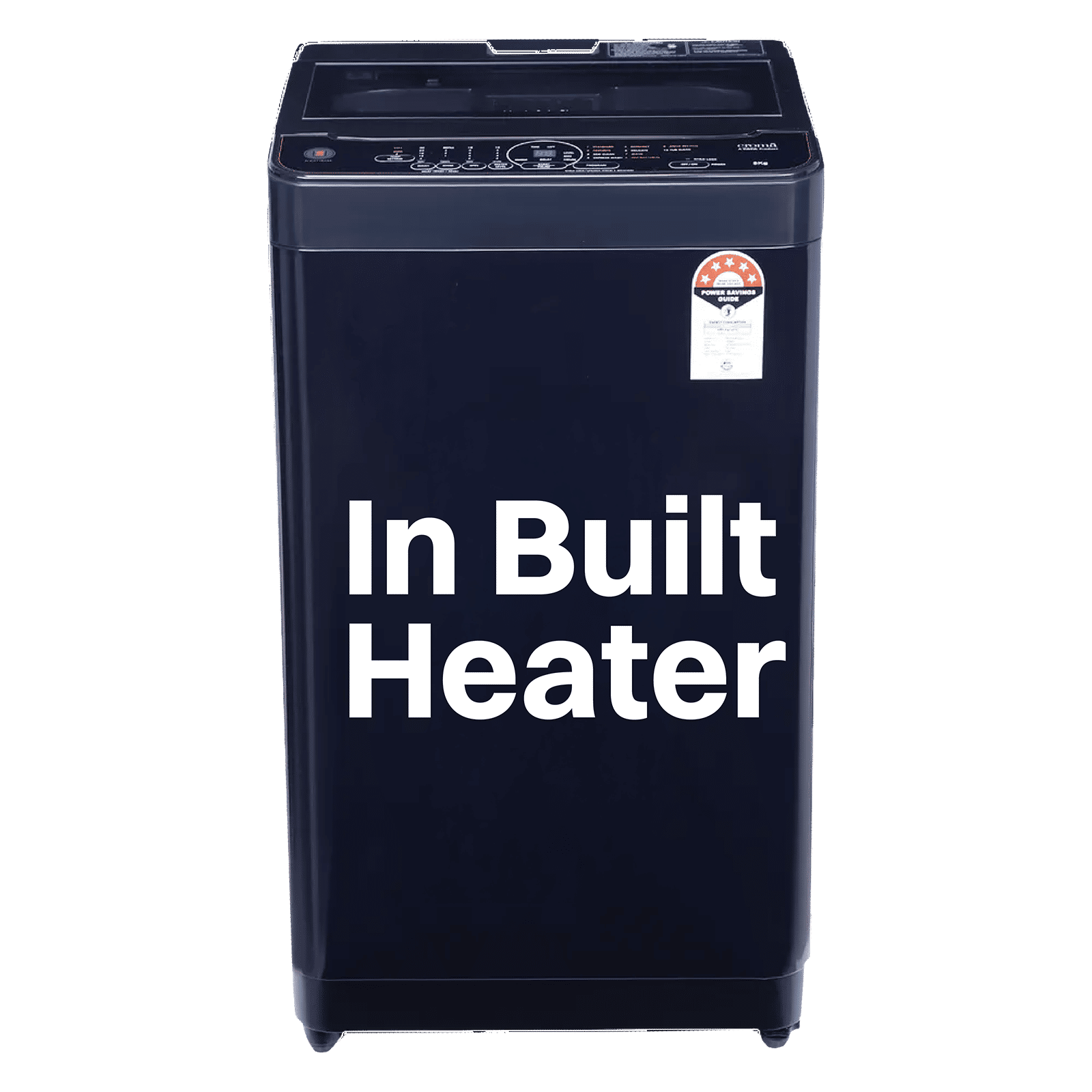 Croma 8 kg 5 Star Fully Automatic Top Load Washing Machine ( In-built Heater, Pure Black)_1