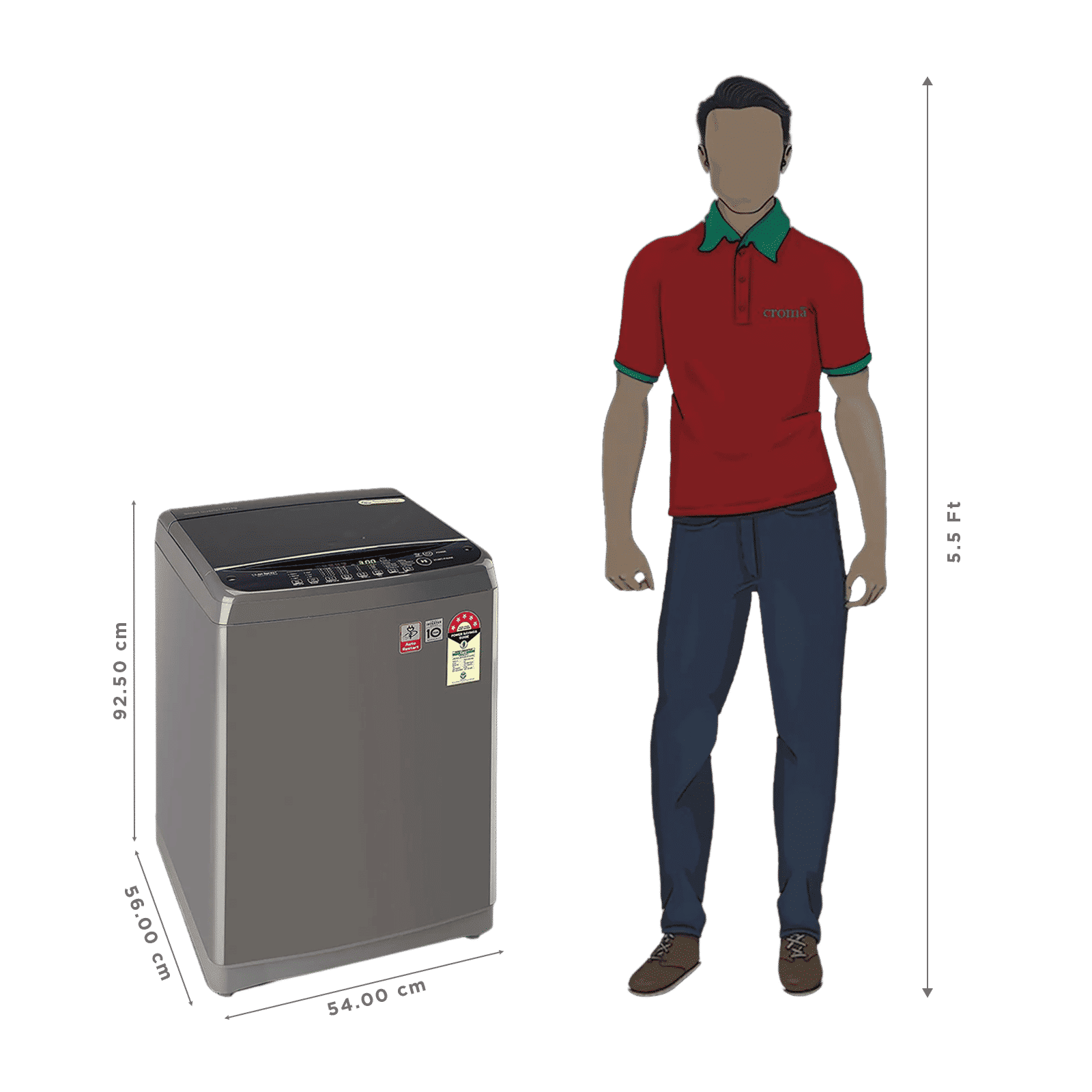 LG 8 kg 5 Star Inverter Fully Automatic Top Load Washing Machine (T80AJMB1Z.ABMQEIL, Stainless Steel Tub, Middle Black)_3