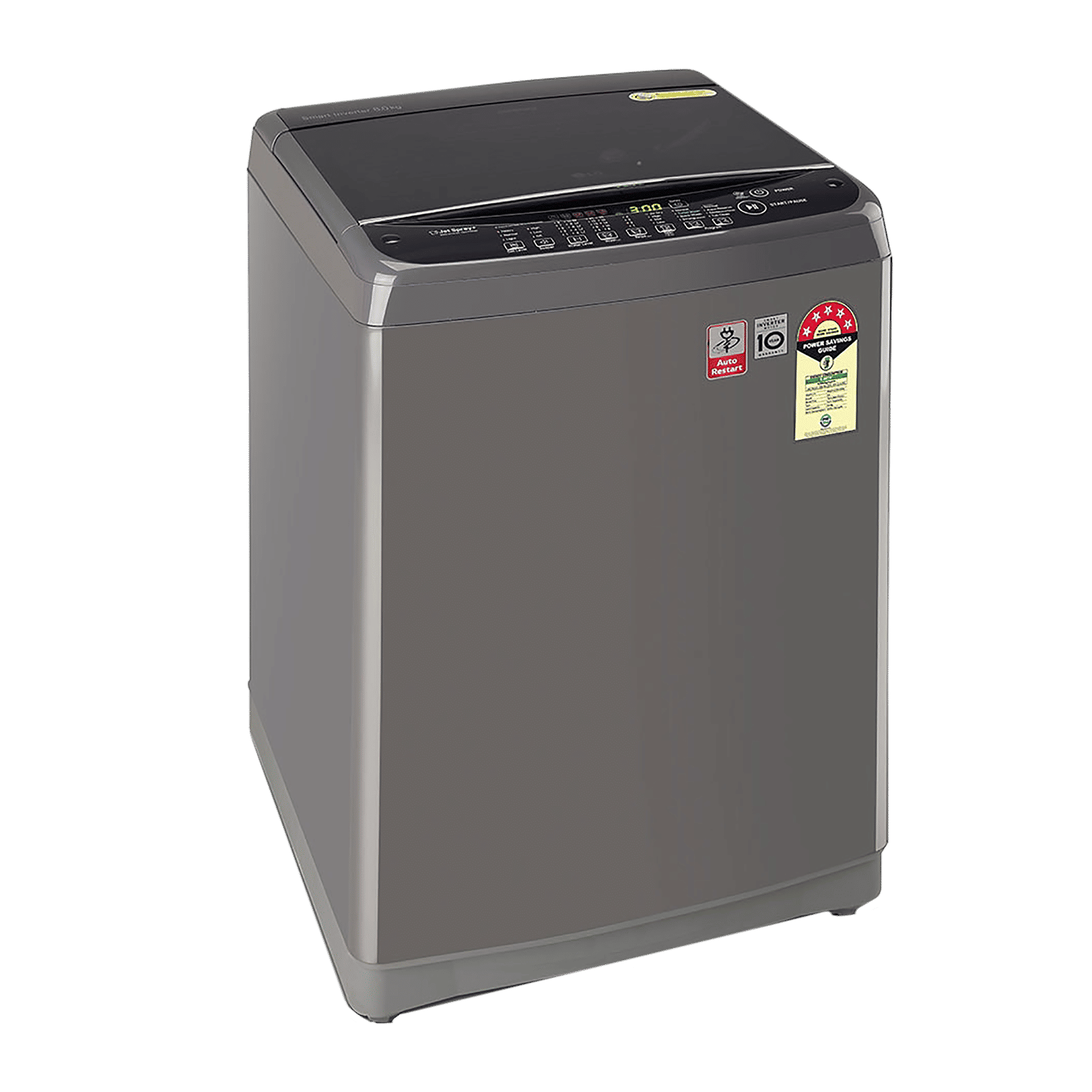 LG 8 kg 5 Star Inverter Fully Automatic Top Load Washing Machine (T80AJMB1Z.ABMQEIL, Stainless Steel Tub, Middle Black)_4