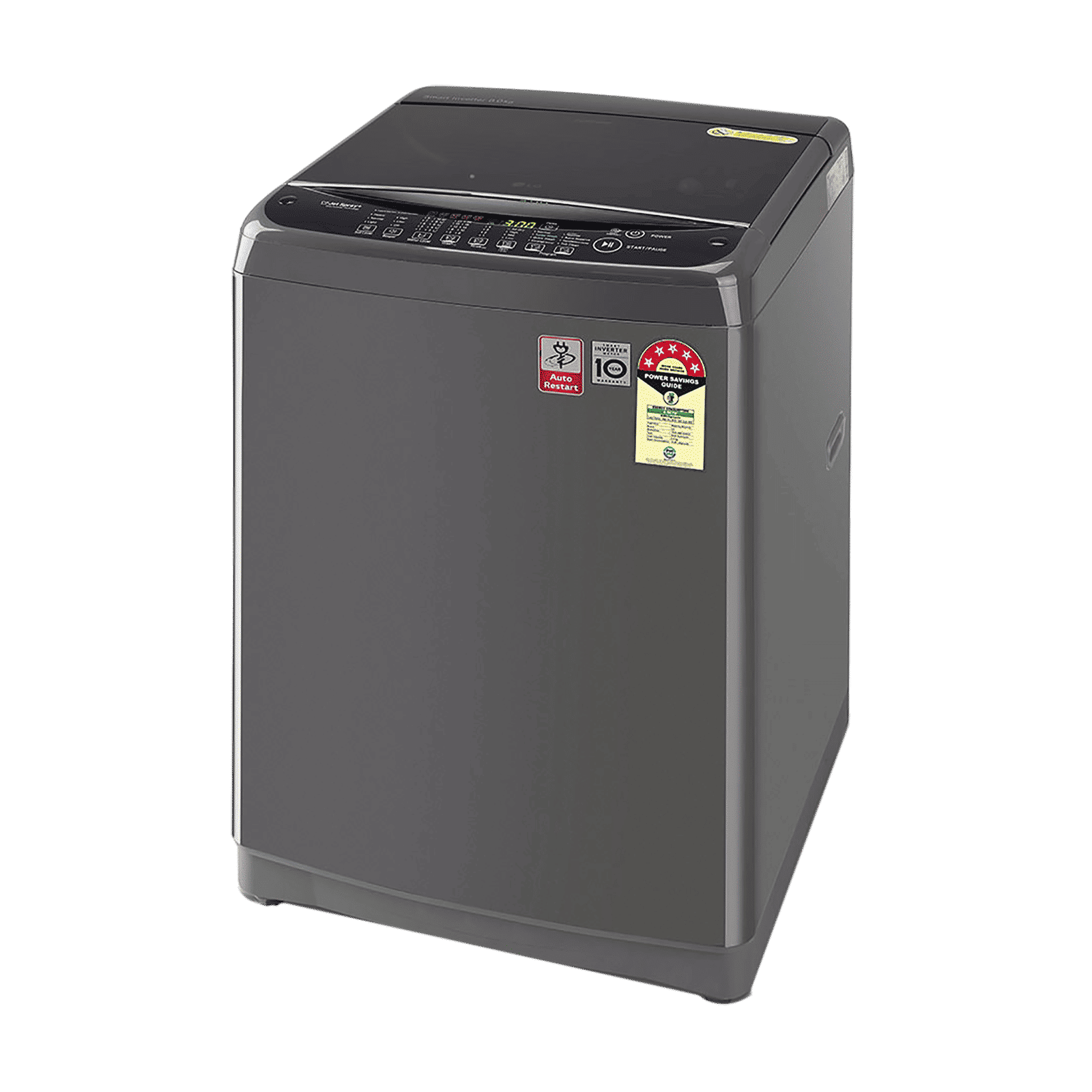 LG 8 kg 5 Star Inverter Fully Automatic Top Load Washing Machine (T80AJMB1Z.ABMQEIL, Stainless Steel Tub, Middle Black)_5
