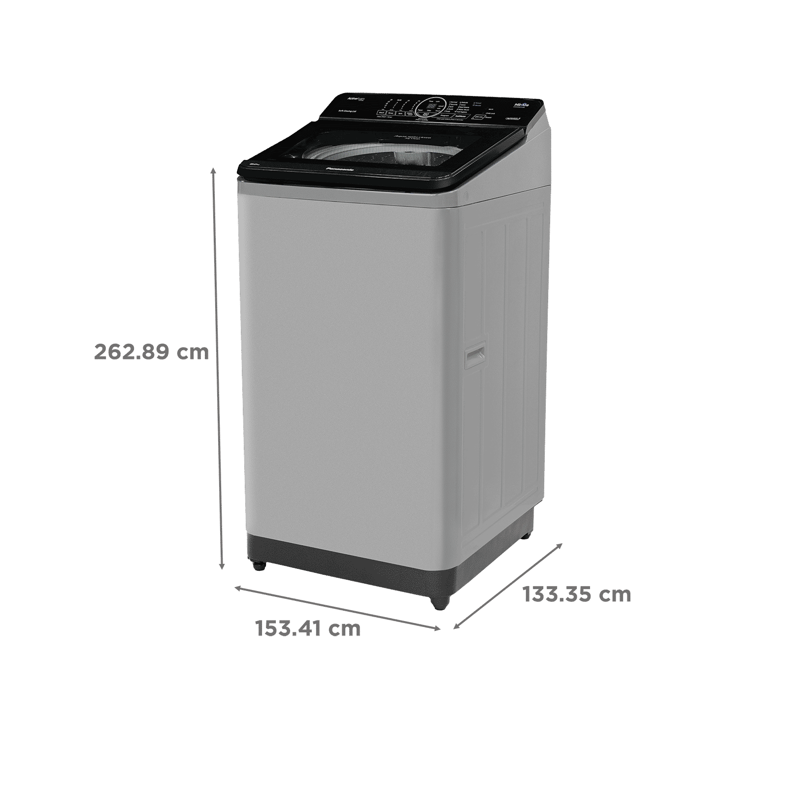 Panasonic 8 kg Fully Automatic Top Load Washing Machine (X10, NA-F80X10CRB, 12 Wash Programmes, Charcoal Inox Grey)_3