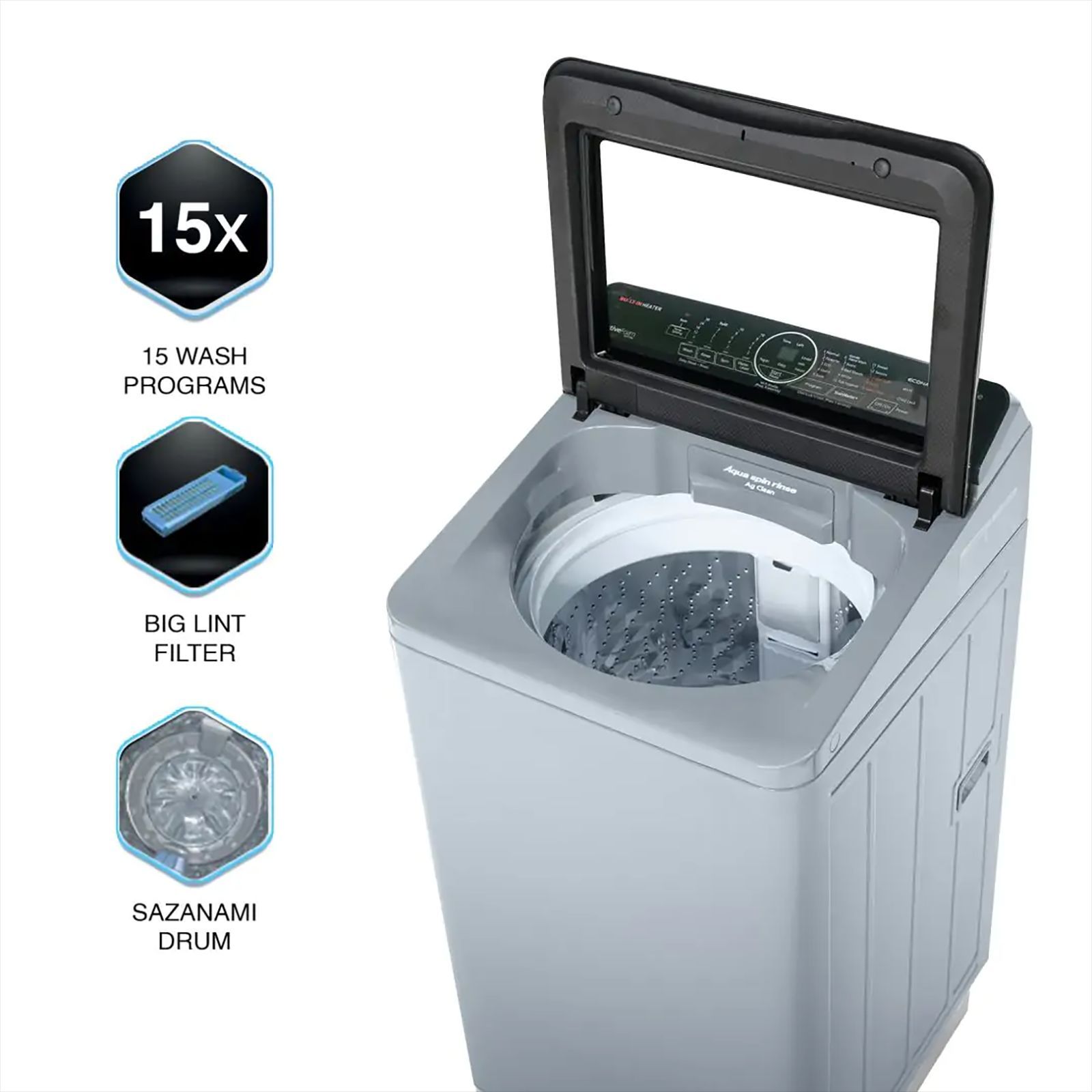 Panasonic 7 kg Fully Automatic Top Load Washing Machine (NA-F70V10LRB, In-built Heater, Silver) Panasonic 7 kg Fully Automatic Top Load Washing Machine (NA-F70V10LRB, In-built Heater, Silver)_10