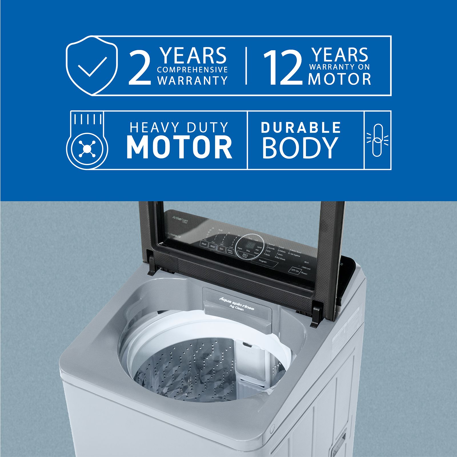 Panasonic 7 kg Fully Automatic Top Load Washing Machine (NA-F70V10LRB, In-built Heater, Silver) Panasonic 7 kg Fully Automatic Top Load Washing Machine (NA-F70V10LRB, In-built Heater, Silver)_15