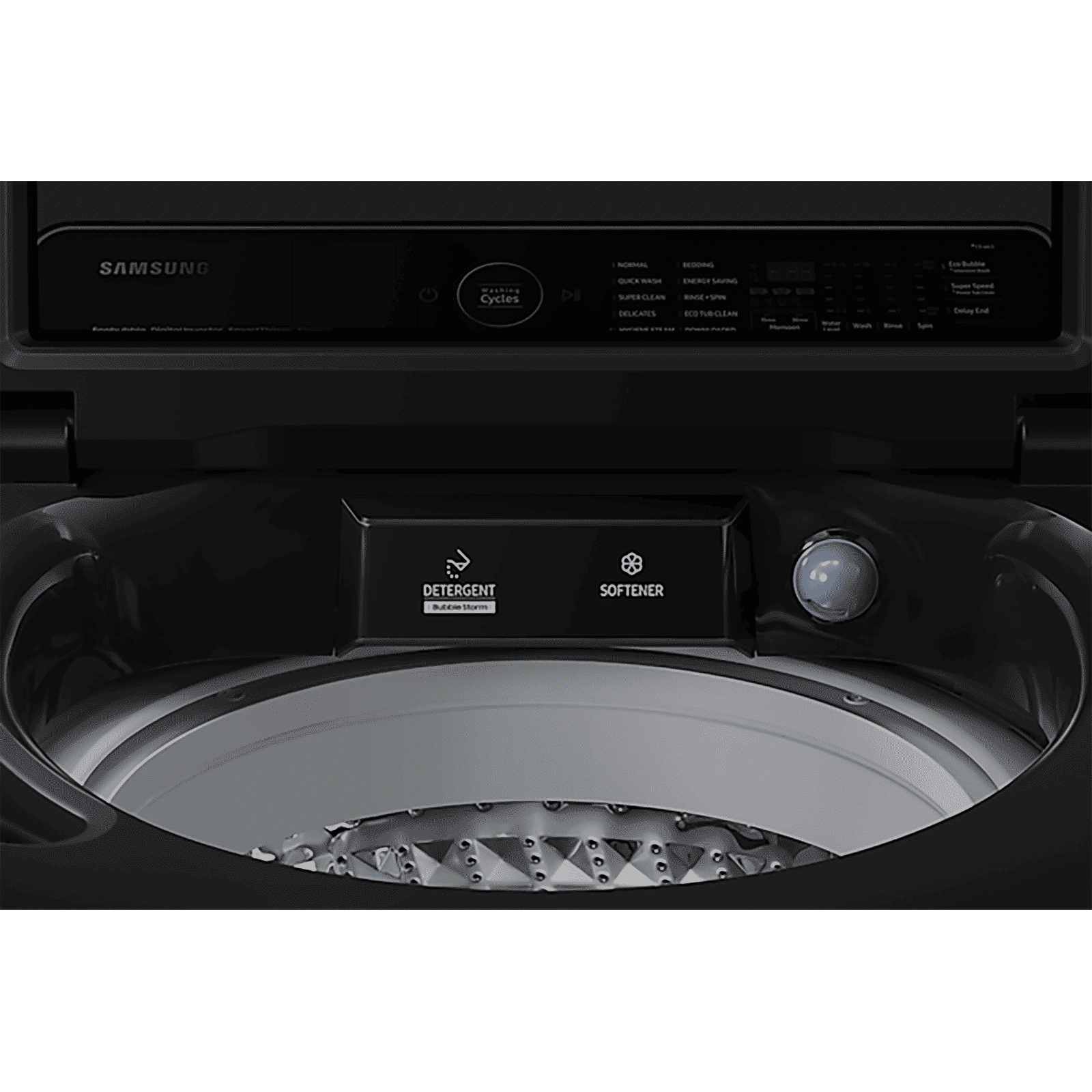 SAMSUNG 13 kg 5 Star Inverter Fully Automatic Top Load Washing Machine (WA13CG5886BVTL, Diamond Drum, Black Caviar)_10