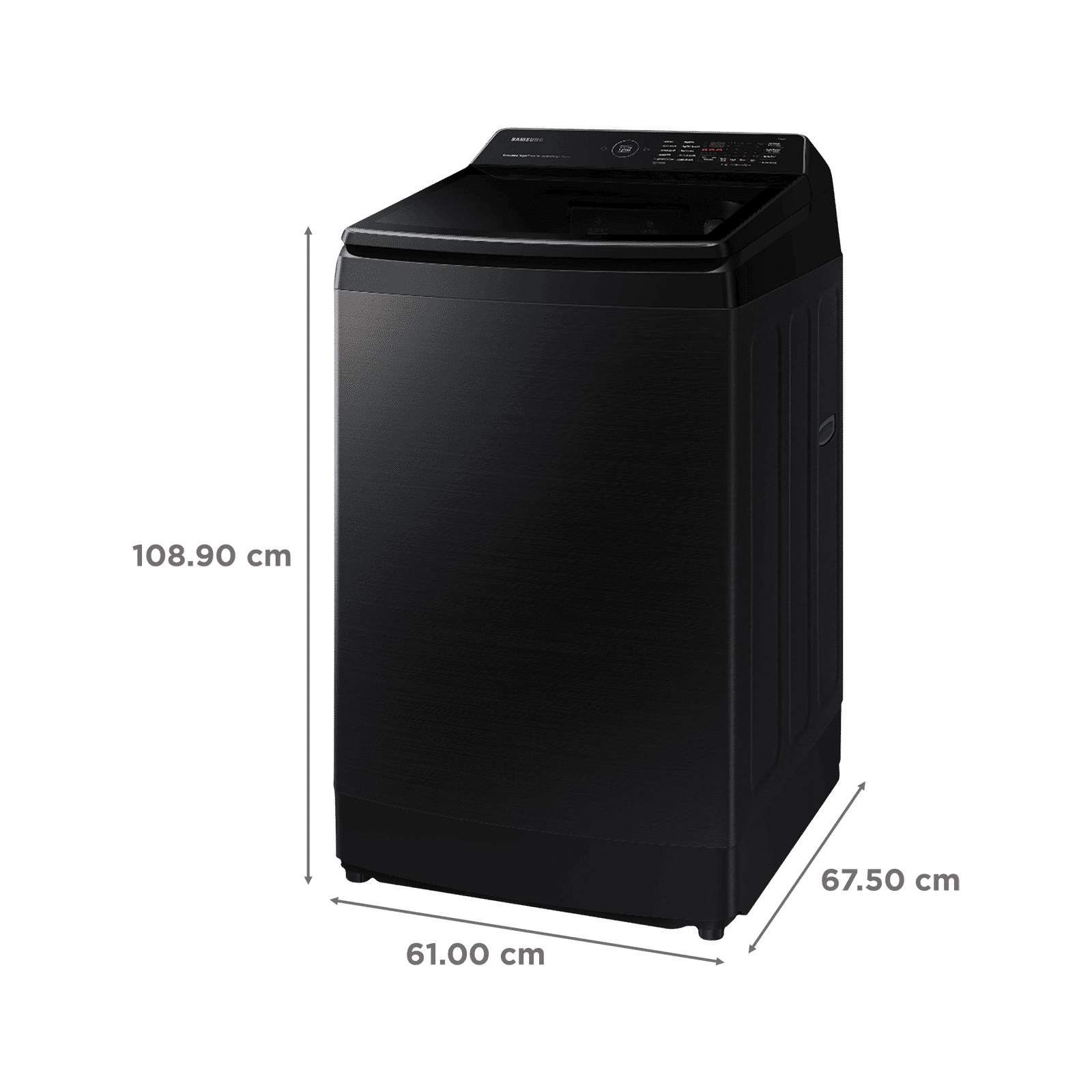 SAMSUNG 13 kg 5 Star Inverter Fully Automatic Top Load Washing Machine (WA13CG5886BVTL, Diamond Drum, Black Caviar)_3