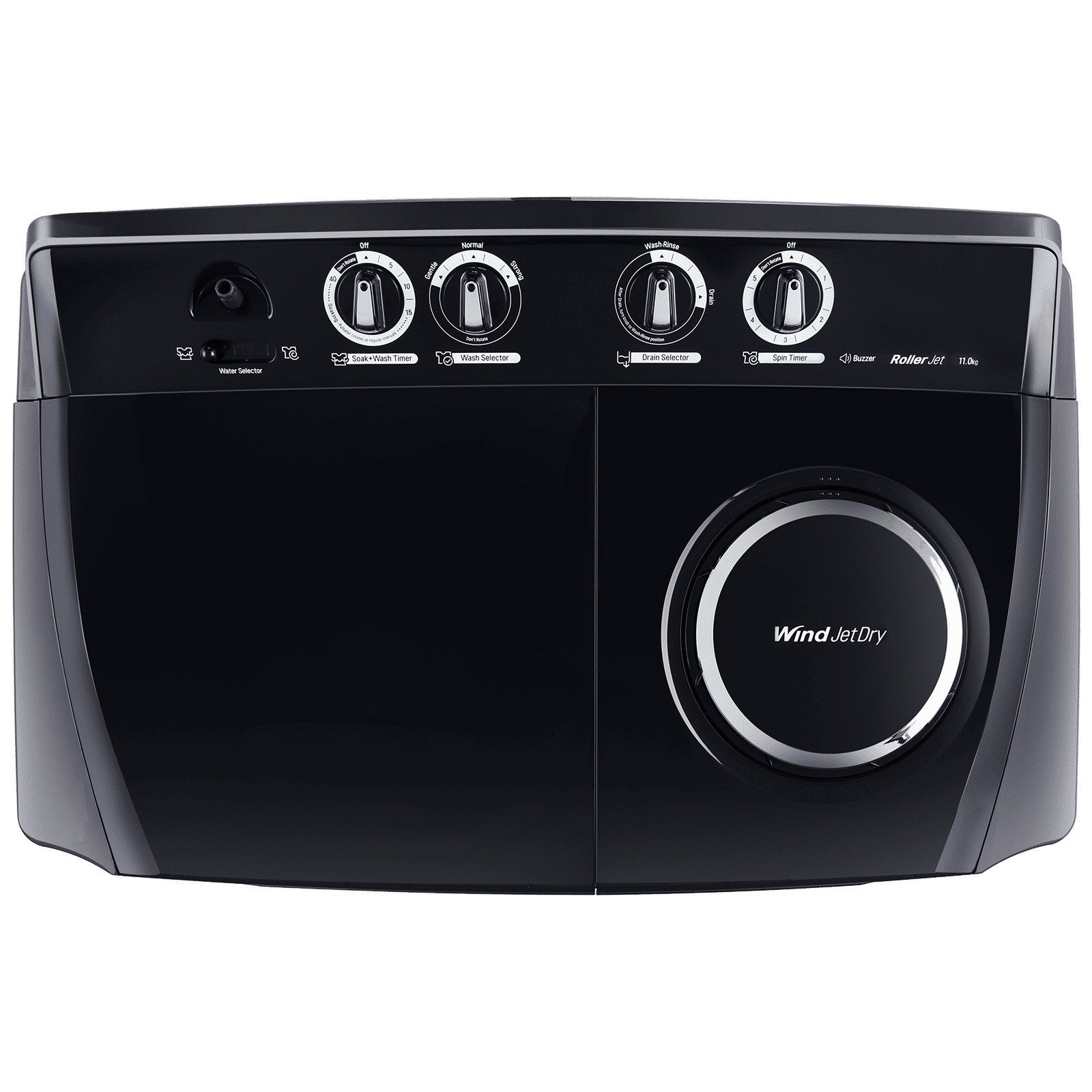 LG 11.5 kg 5 Star Semi Automatic Washing Machine with Roller Jet Pulsator (P115ASKAZ.ABMQEIL, Middle Black)_7