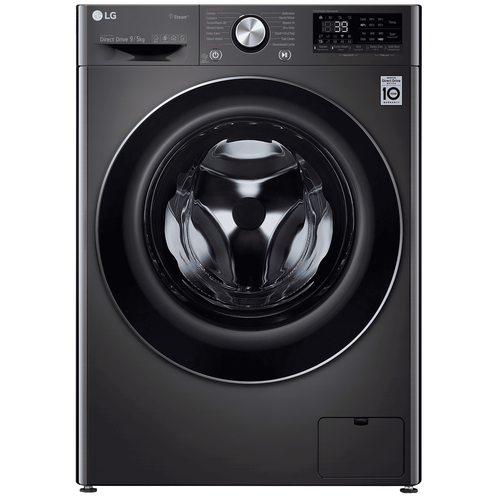 LG 9/5 kg 5 Star Fully Automatic Front Load Washer Dryer(FHD0905STB.ABLQEIL, In-built Heater, Black) LG 9/5 kg 5 Star Fully Automatic Front Load Washer Dryer(FHD0905STB.ABLQEIL, In-built Heater, Black)_1
