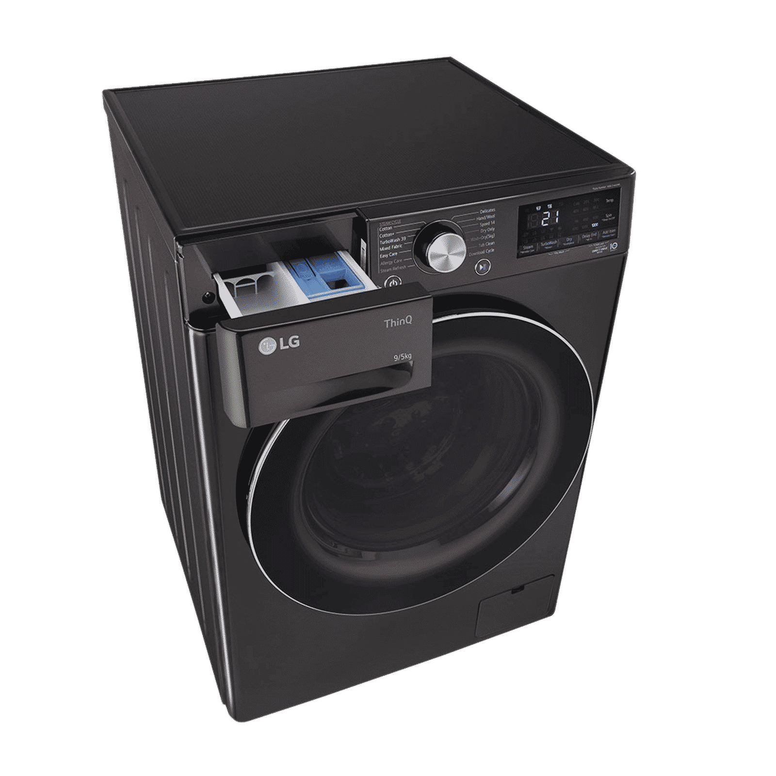 LG 9/5 kg 5 Star Fully Automatic Front Load Washer Dryer(FHD0905STB.ABLQEIL, In-built Heater, Black)_11