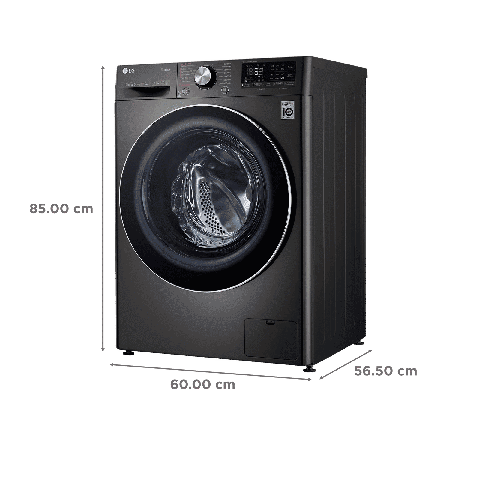LG 9/5 kg 5 Star Fully Automatic Front Load Washer Dryer(FHD0905STB.ABLQEIL, In-built Heater, Black) LG 9/5 kg 5 Star Fully Automatic Front Load Washer Dryer(FHD0905STB.ABLQEIL, In-built Heater, Black)_3