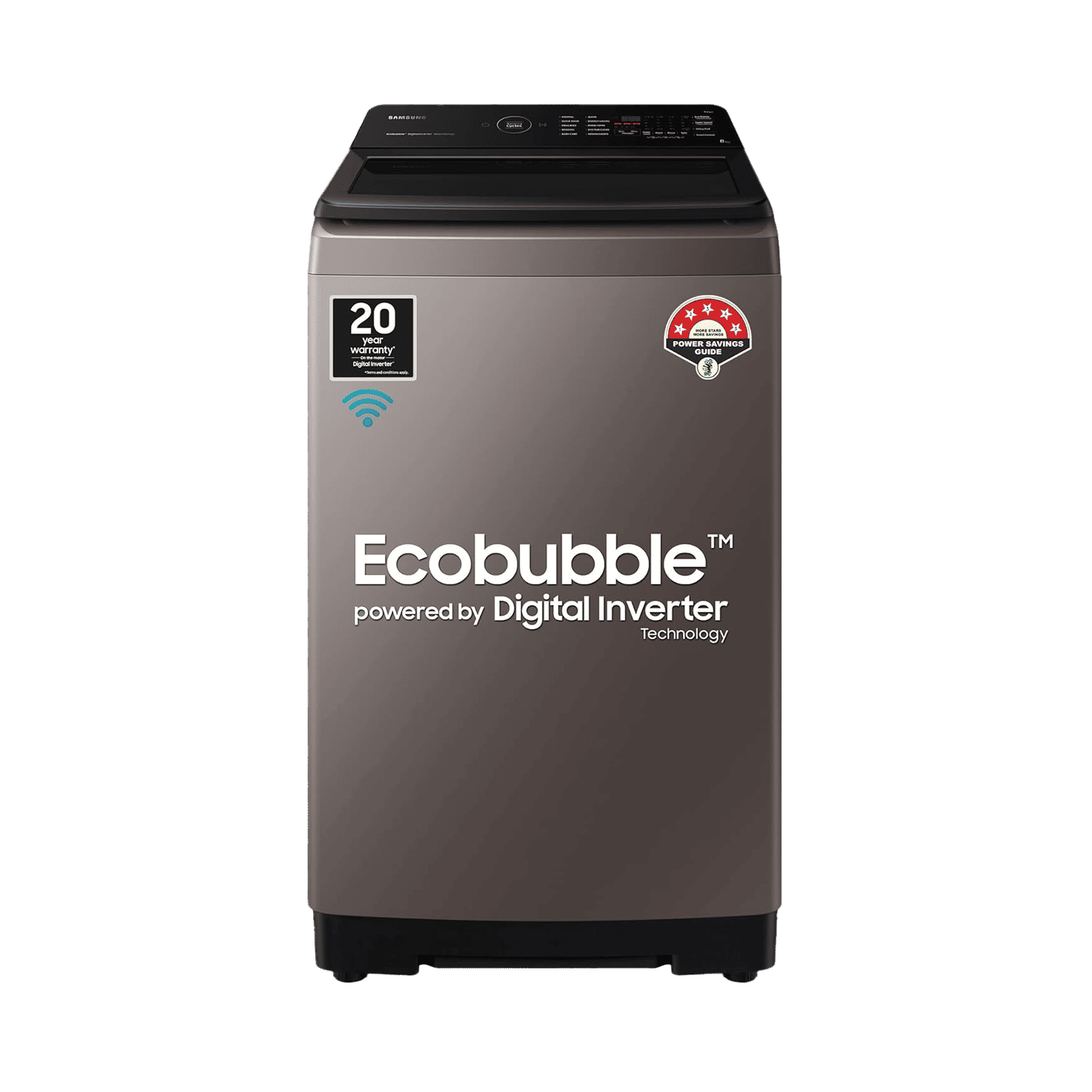 SAMSUNG 8 kg 5 Star Inverter Fully Automatic Top Load Washing Machine (WA80BG4546BRTL, Diamond Drum, Rose Brown)_1