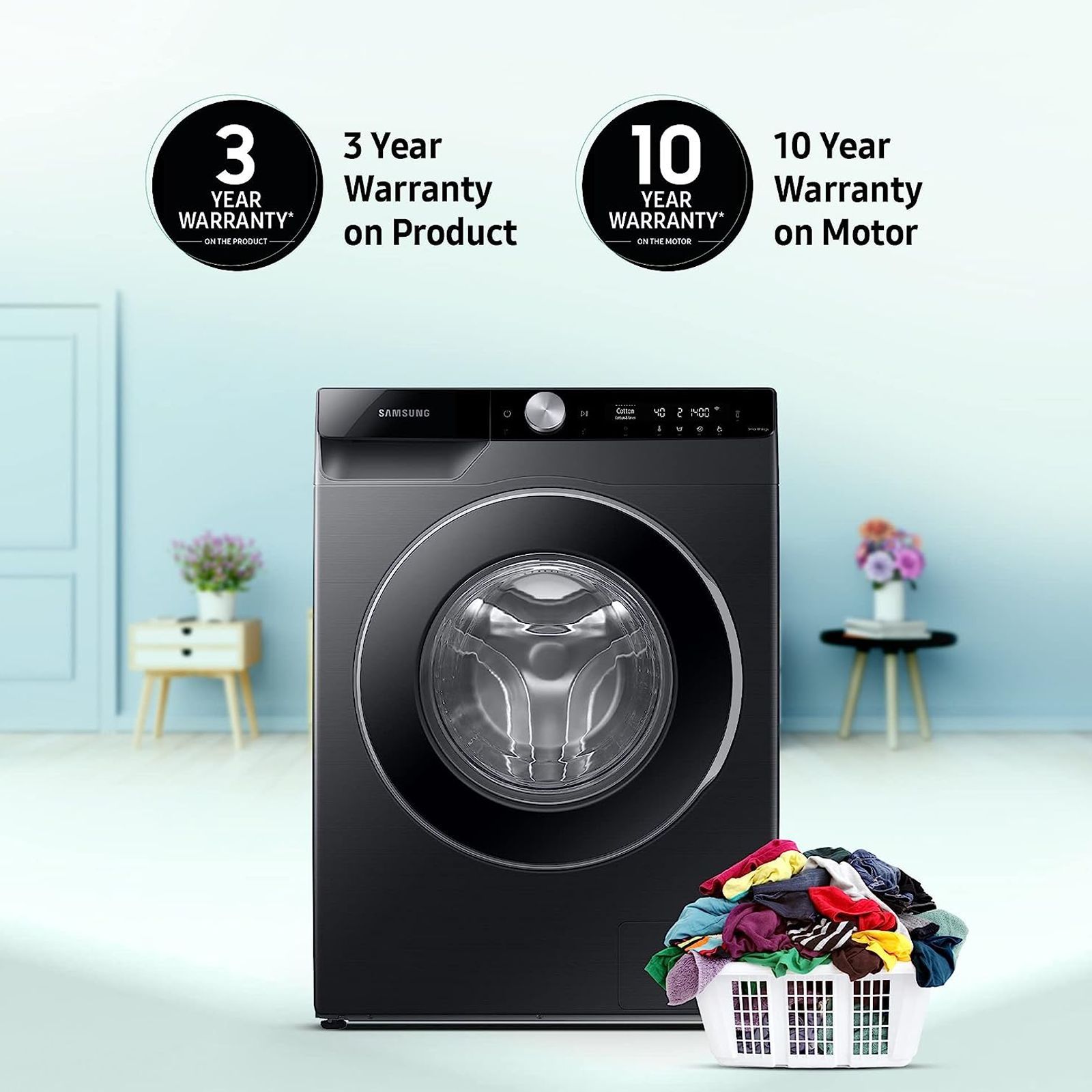 SAMSUNG 8 kg 5 Star Inverter Fully Automatic Front Load Washing Machine (WW80T604DLB1TL, Built-in Heater, Black Caviar)_10