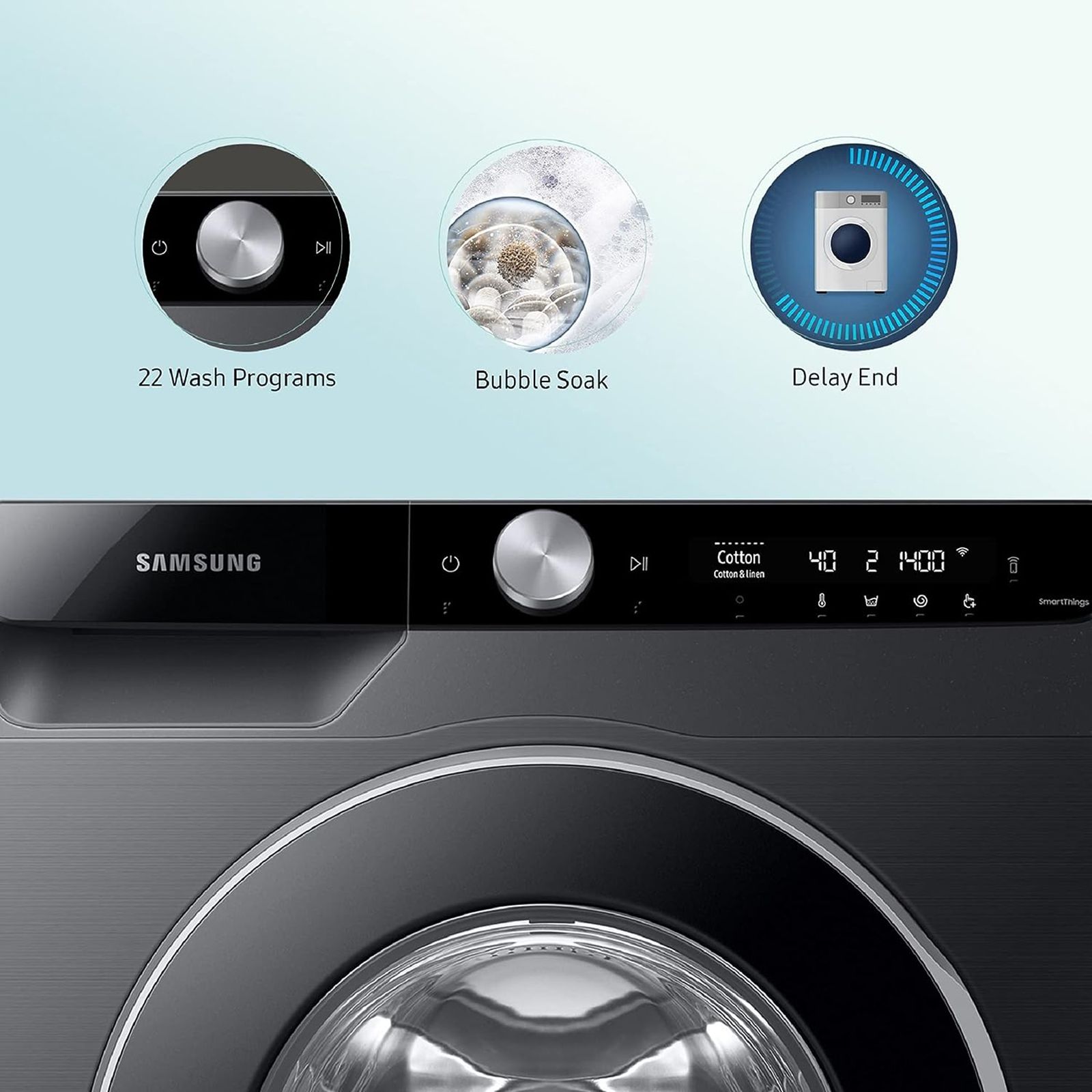 SAMSUNG 8 kg 5 Star Inverter Fully Automatic Front Load Washing Machine (WW80T604DLB1TL, Built-in Heater, Black Caviar)_15