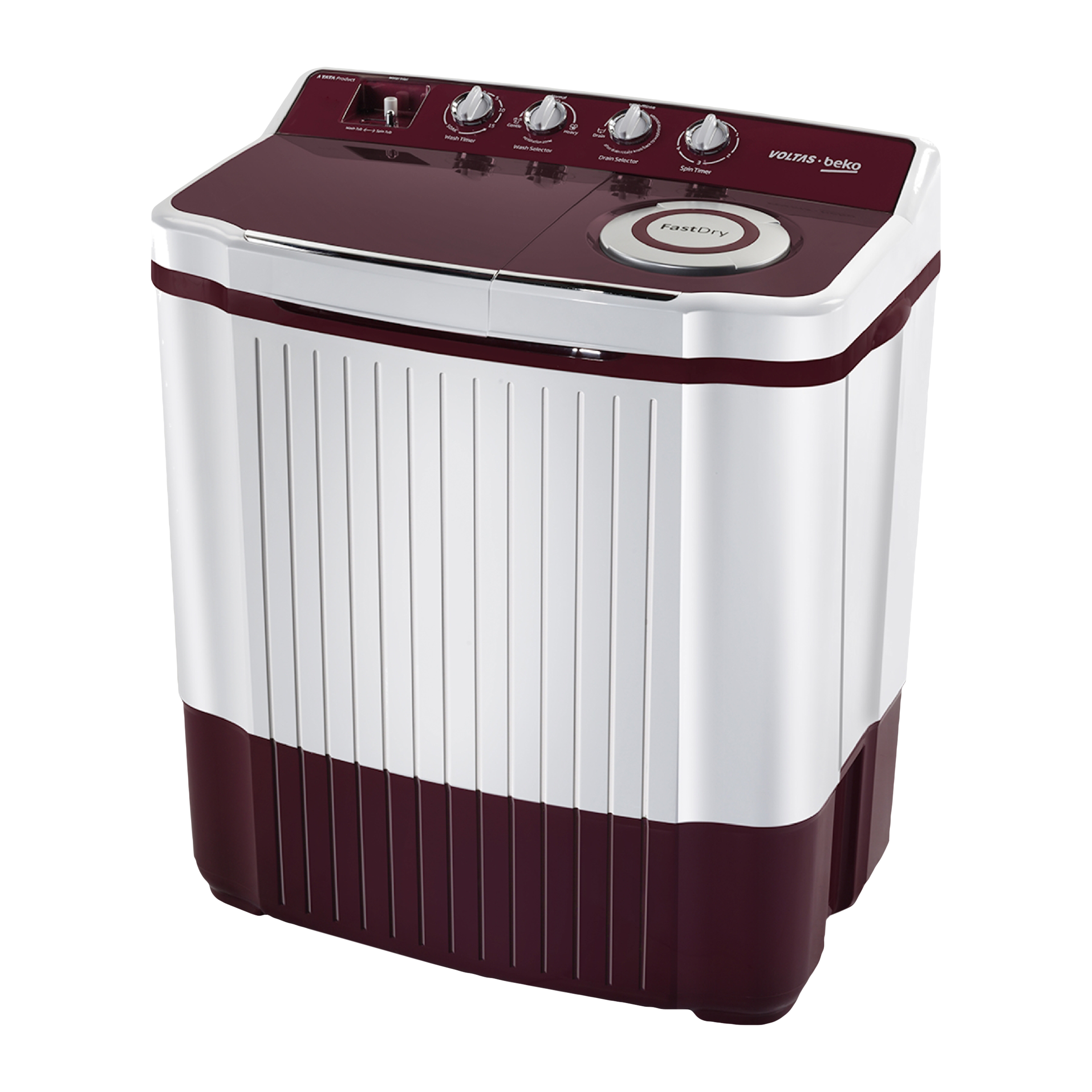 VOLTAS beko 7.5 kg 5 Star Semi Automatic Washing Machine with Water Level Adjuster (WTT75/BRTPRMDZ, Burgundy) VOLTAS beko 7.5 kg 5 Star Semi Automatic Washing Machine with Water Level Adjuster (WTT75/BRTPRMDZ, Burgundy)_5
