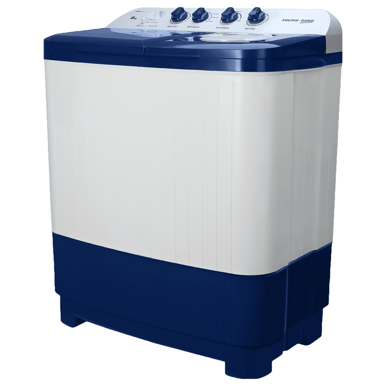 VOLTAS beko 8 kg Semi Automatic Washing Machine with Water Level Adjuster (WTT80DBLTF, Blue)_5