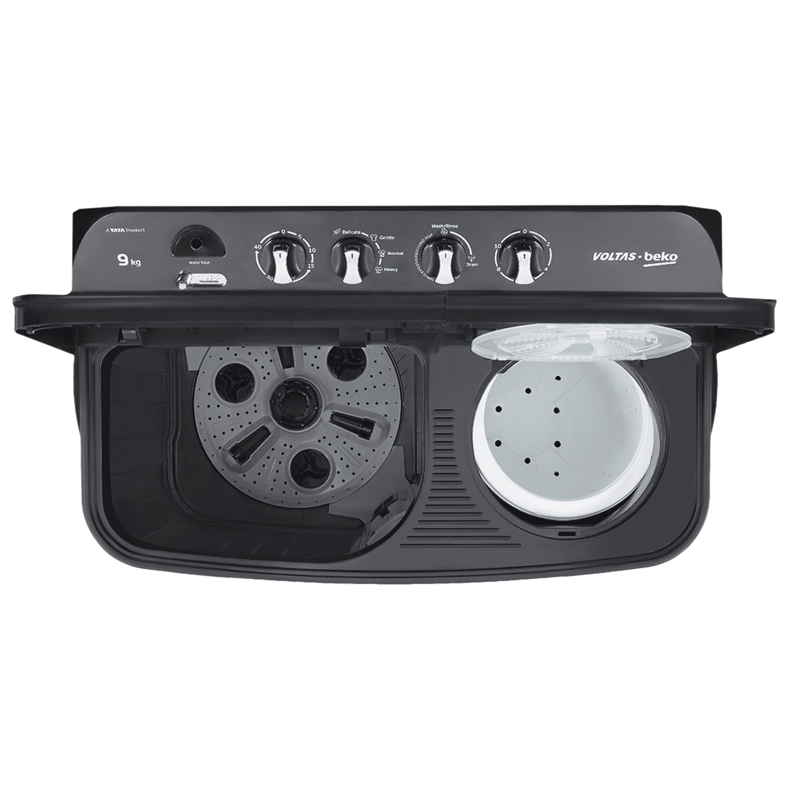 VOLTAS beko 9 kg 5 Star Semi Automatic Washing Machine with Cassette Filter (WTT90UDX/BKGR4KPTD, Black)_6