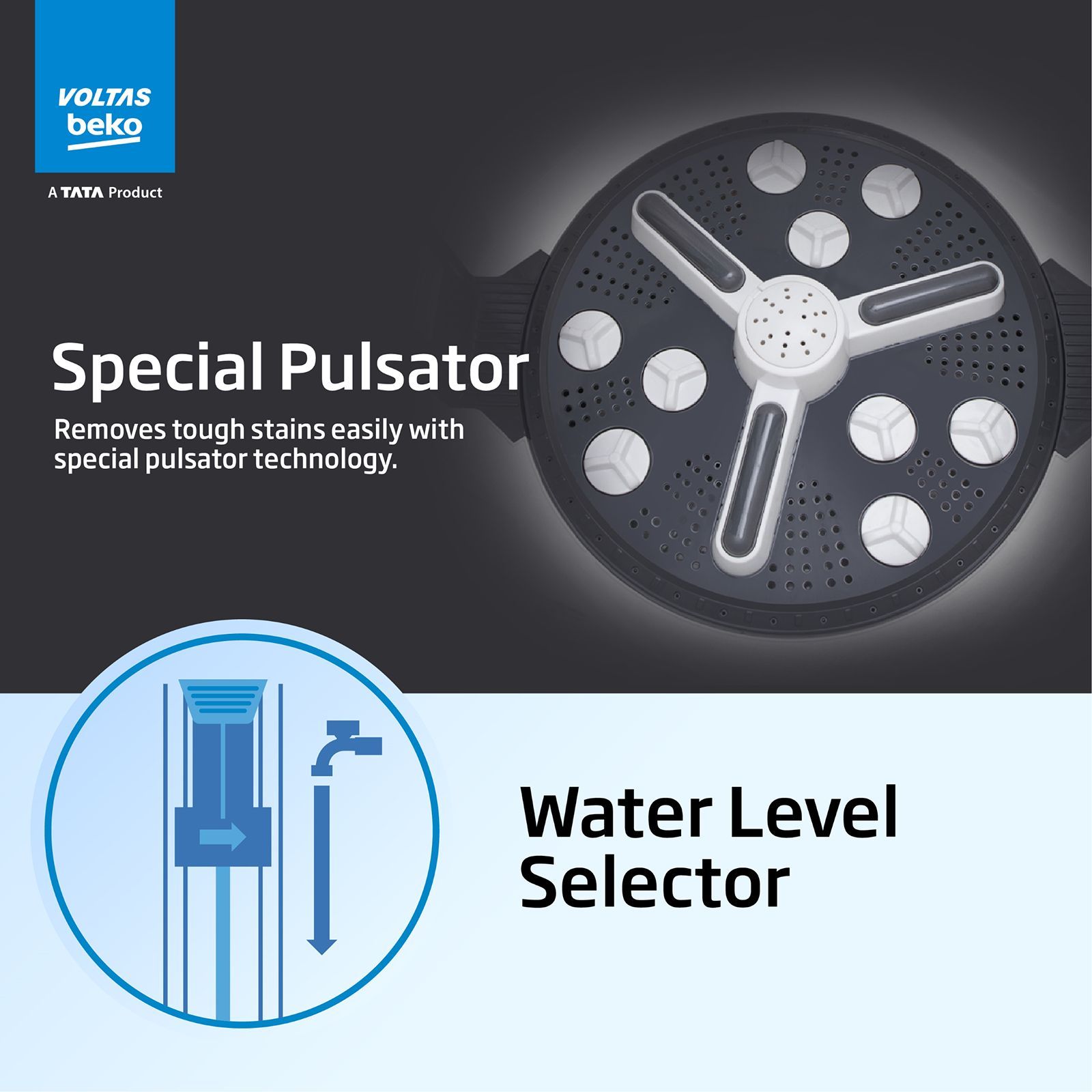 VOLTAS beko 14 kg 5 Star Semi Automatic Washing Machine with Cassette Filter (WTT140UPA/BL5KPTD, Blue) VOLTAS beko 14 kg 5 Star Semi Automatic Washing Machine with Cassette Filter (WTT140UPA/BL5KPTD, Blue)_6